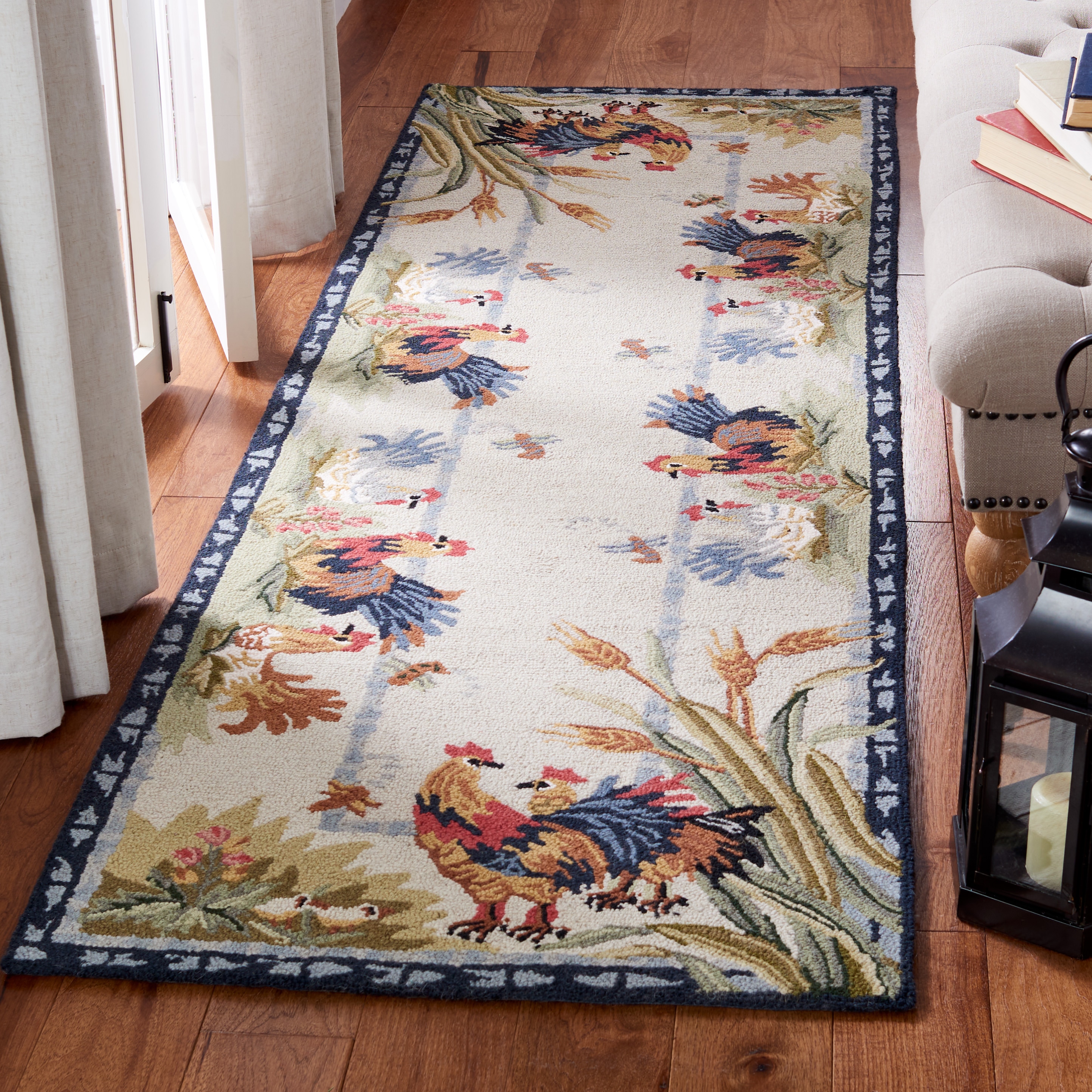 Chelsea Hooked Rug 56A Iv 2in-6ft x 6in Rug