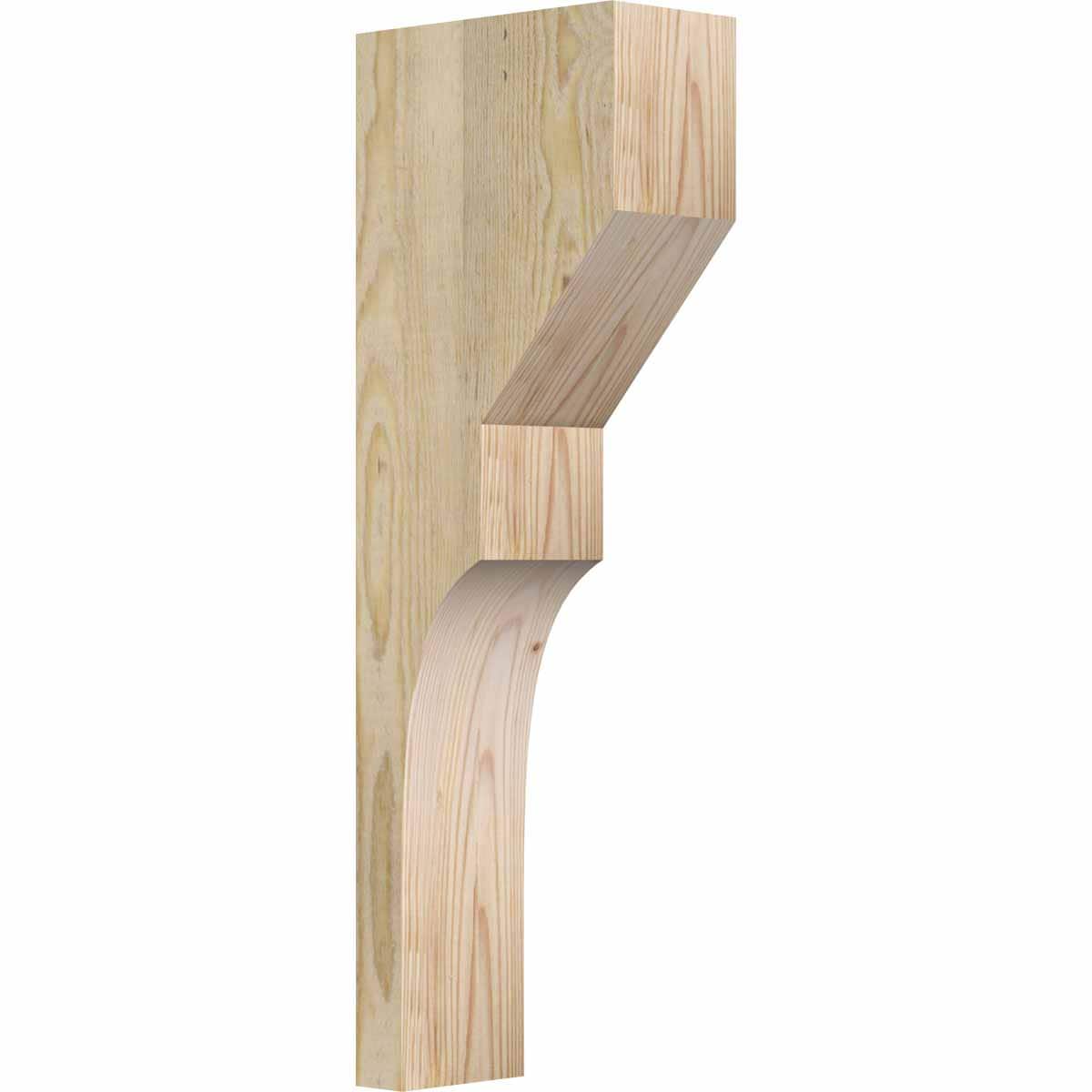 Ekena Millwork COR04X08X24MON00RDF 4-in x 8-in x 24-in Monterey Unfinished Douglas fir Wood Paintable/Stainable Corbel