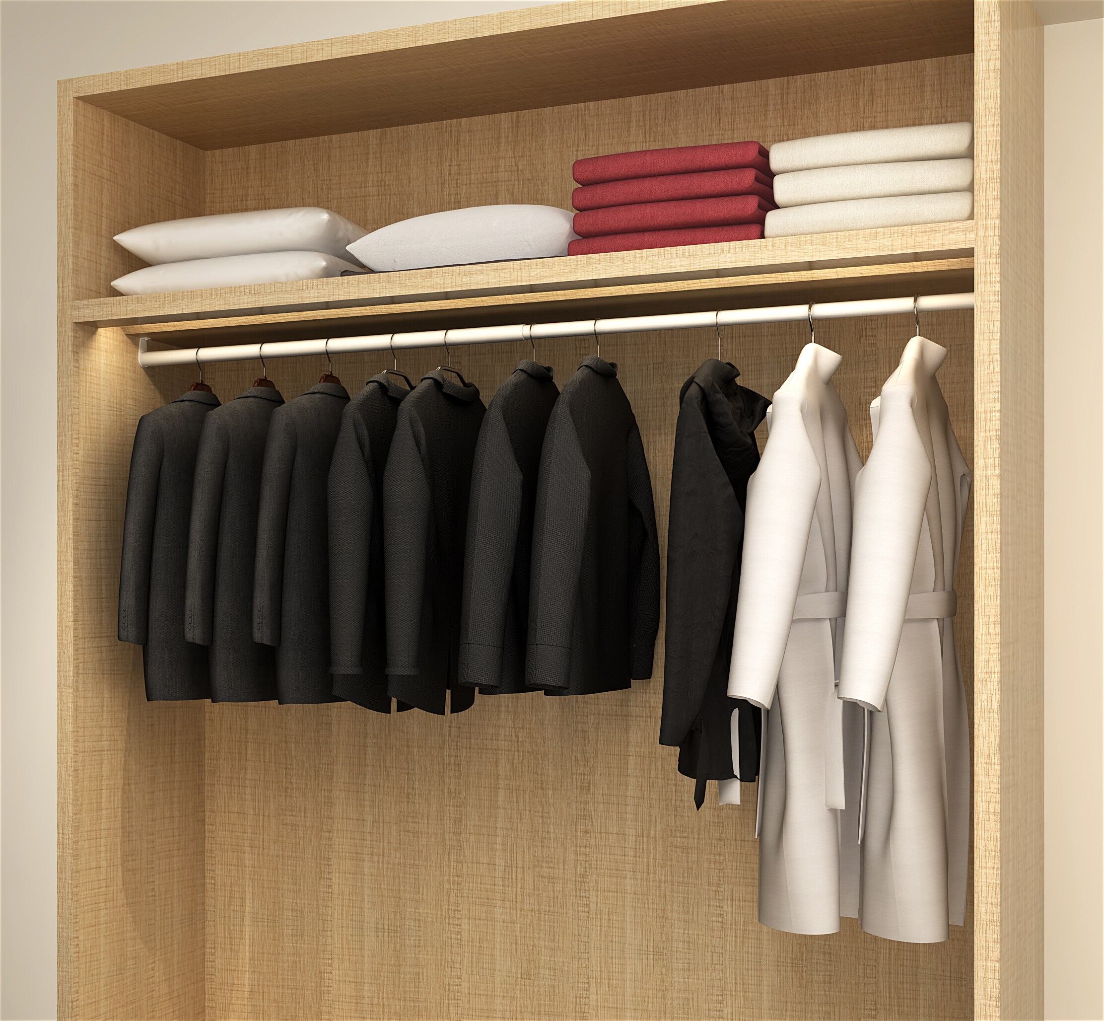 Project Source Closet Rod 30-in L x 1.25-in H Extendable White Metal Closet Rod with Hardware