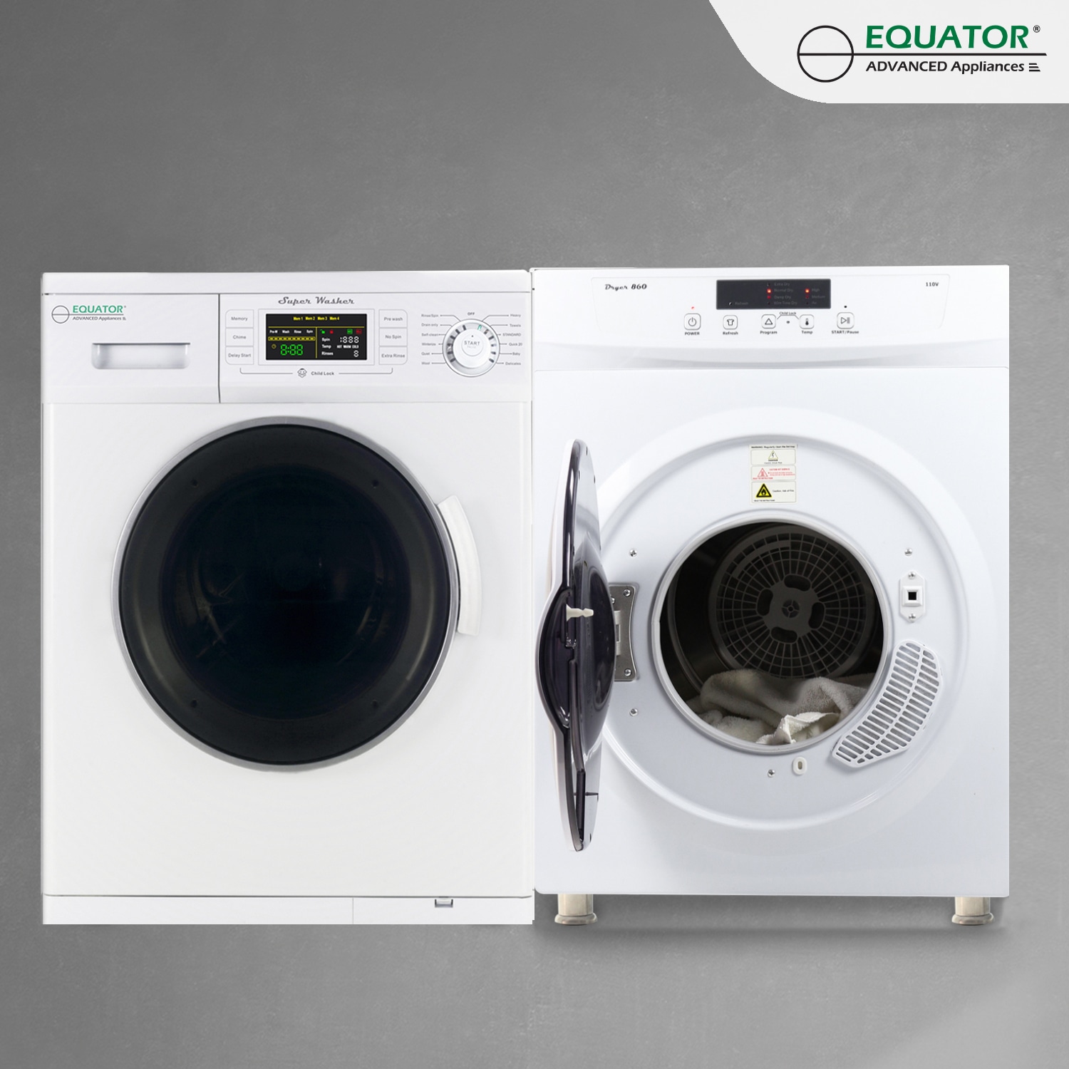 Equator Advanced Appliances EW824 N + ED860 Combo-Washer-And-Dryer - View #2