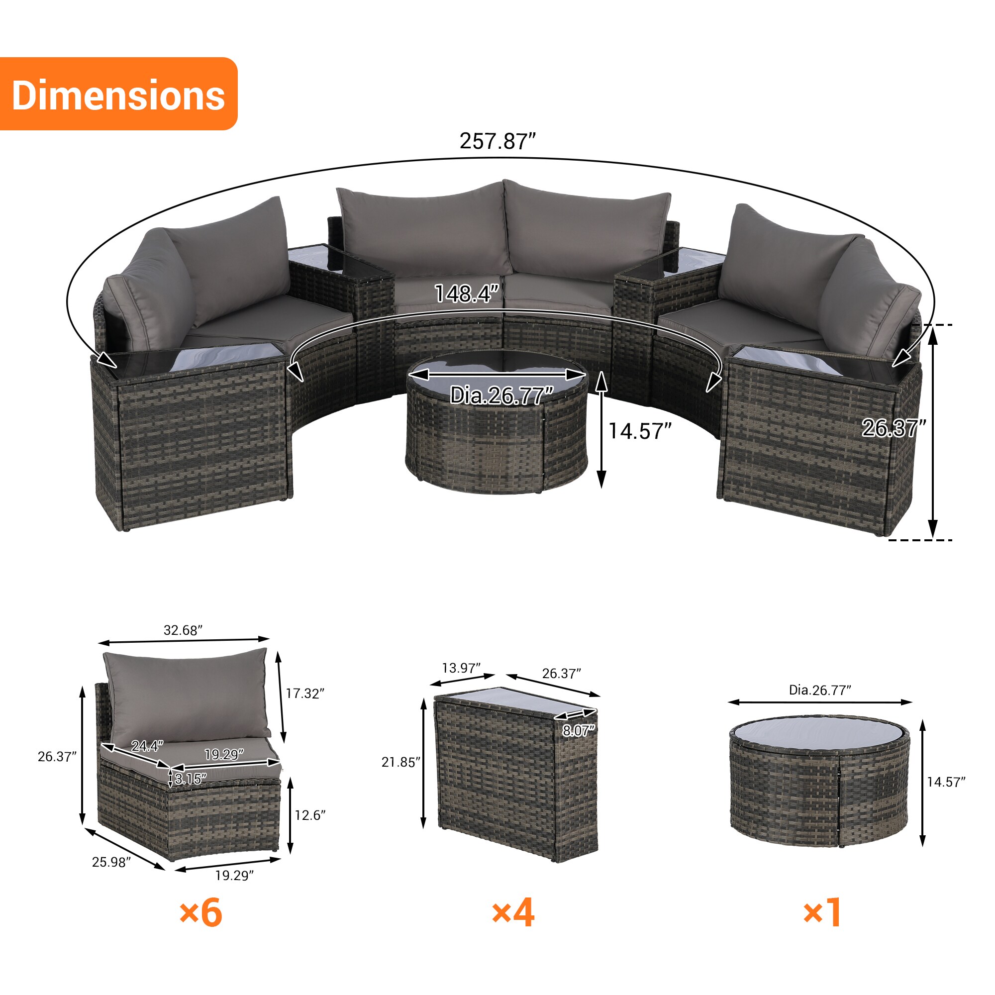 Bybafun YB6700082 Patio-Sofas-Daybeds - View #4