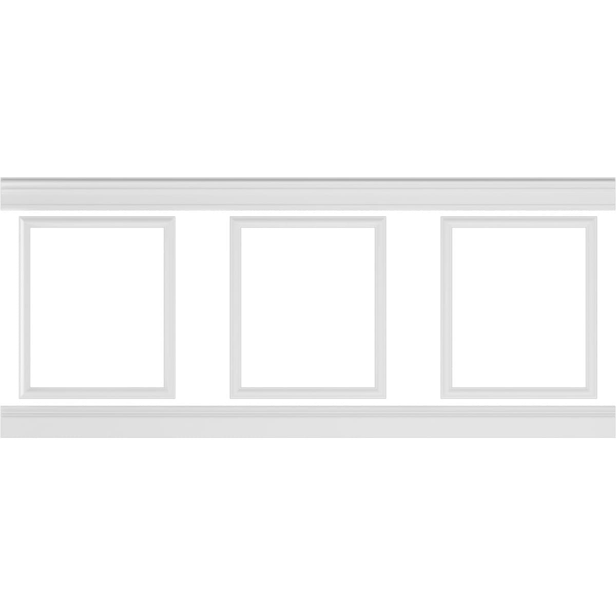 Ekena Millwork WPKUSQ011P040 Smooth Paintable/Stainable Off-white Polyurethane Wainscoting Wall Panel ( 5 -Pack, Covers 26.24-sq ft )
