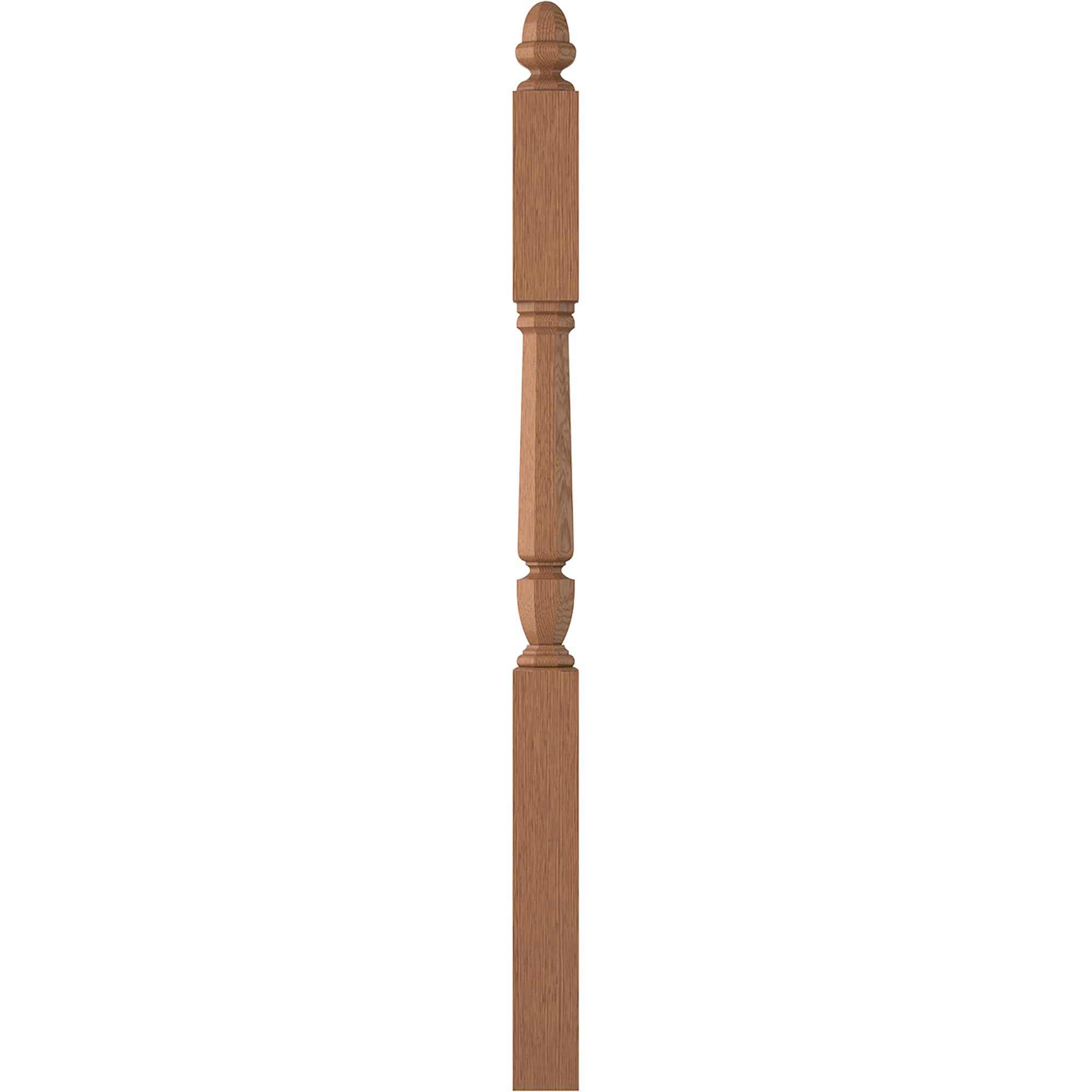 L.J. Smith Stair Systems LJP-30458-WO Regent 3.5-in x 57.75-in Unfinished White oak Balcony Stair Newel Post
