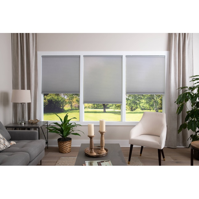 Allen Roth 32 In X 72 Gray Light Filtering Cordless Cellular Shade The Window Shades Department At Com - Home Decorators Collection Cordless Cellular Shade Instructions