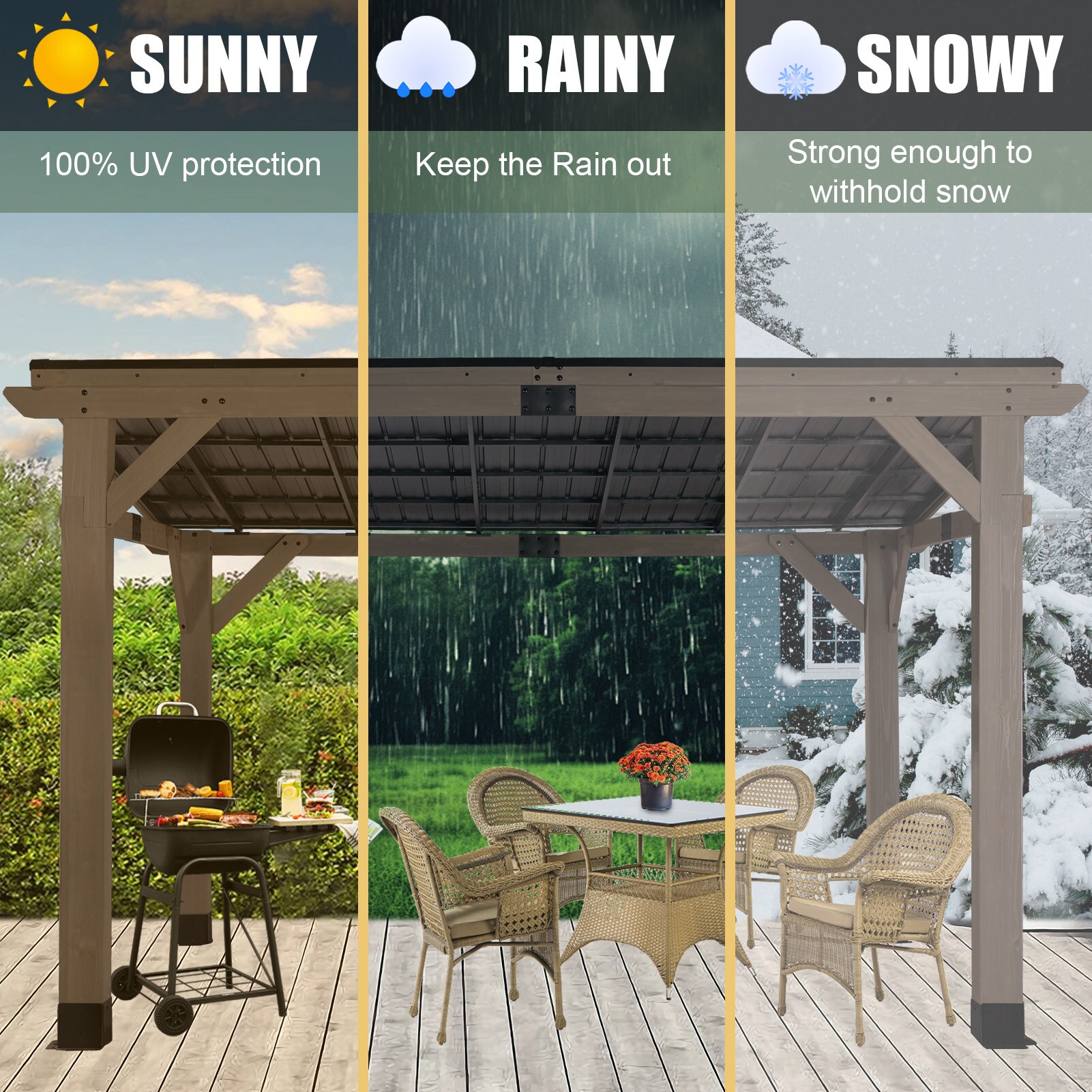 StarEcho WDX1012GR00193 Wood-Resin-Gazebos - View #6