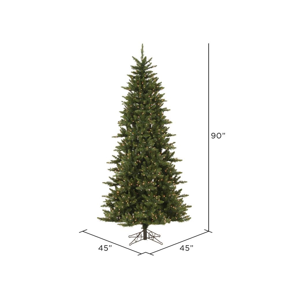 Vickerman 7.5-ft Pre-lit Slim Artificial Christmas Tree with ...