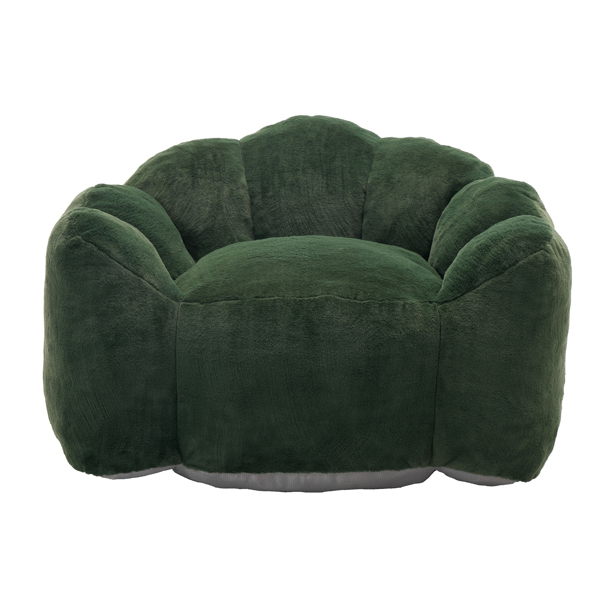 UOI 44 inch x 40 inch x 27 inch Green Faux Fur Lotus Type Compression ...