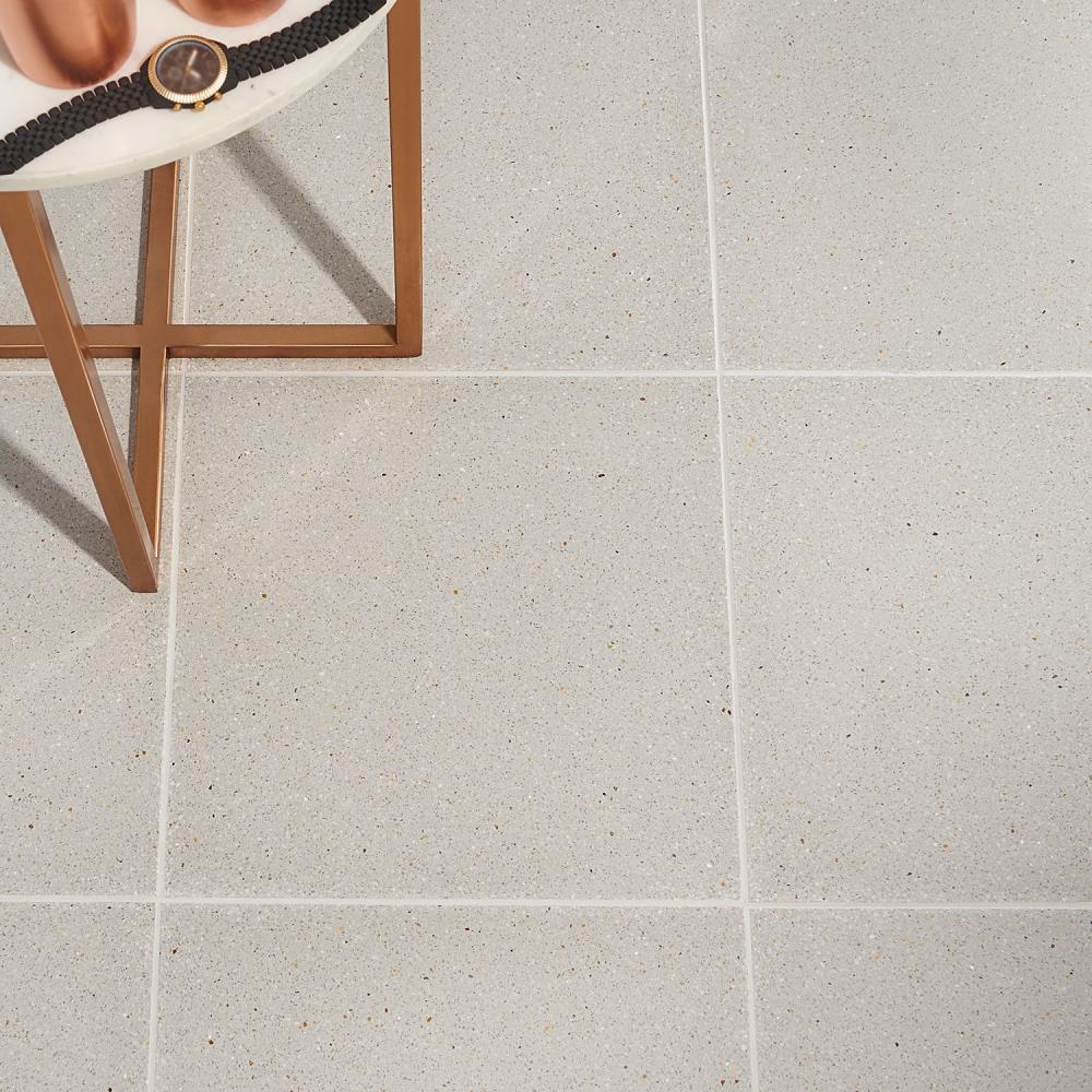 Durham Taupe Polished Terrazzo Cement Floor and Wall Tile
