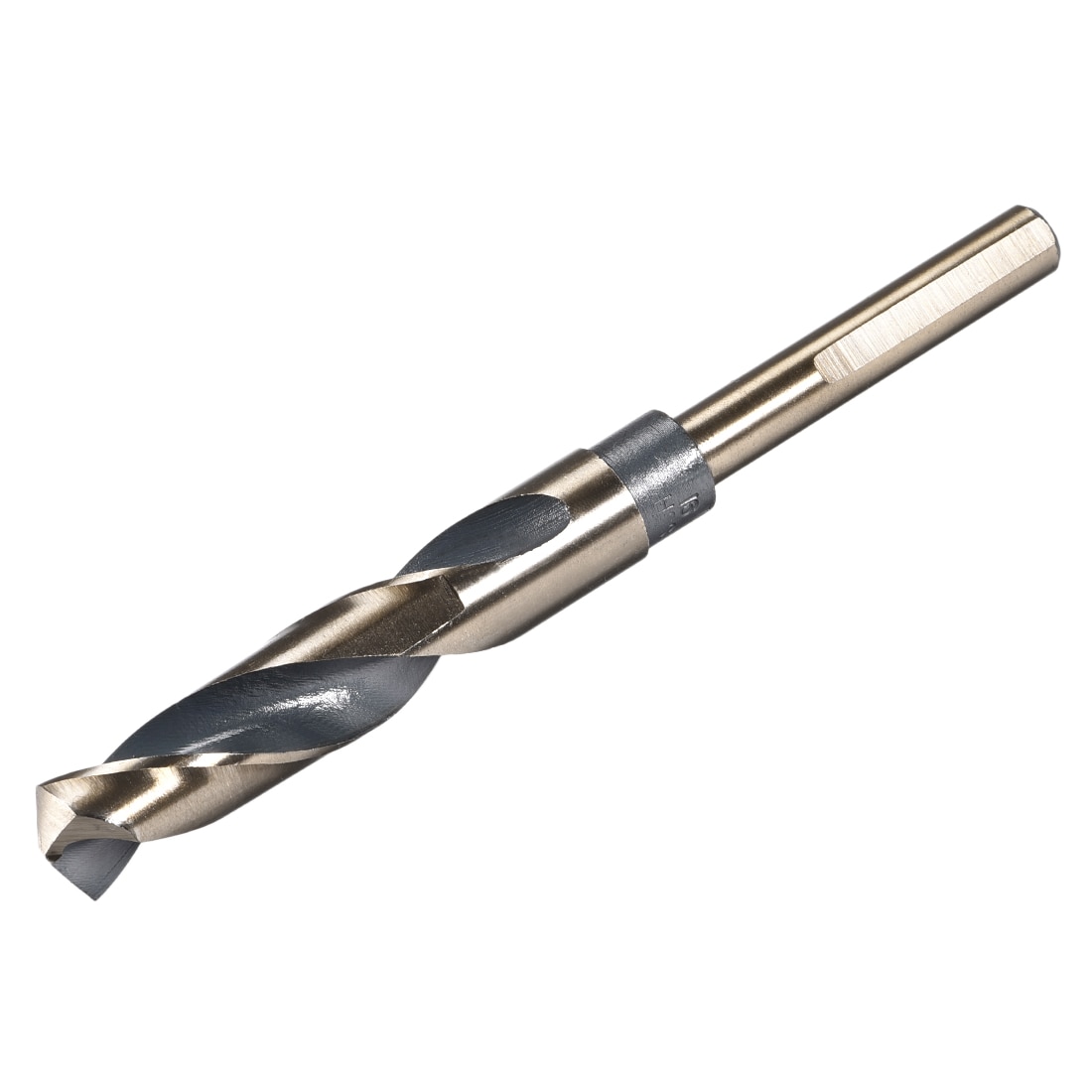 Unique Bargains Reduced Shank Twist Drill Bits 16mm Black Nitride and Gold Titanium Coated High Speed Steel 4341 with 10mm Shank for Stainless Steel Alloy Metal Plastic Wood #S26011400UX1816