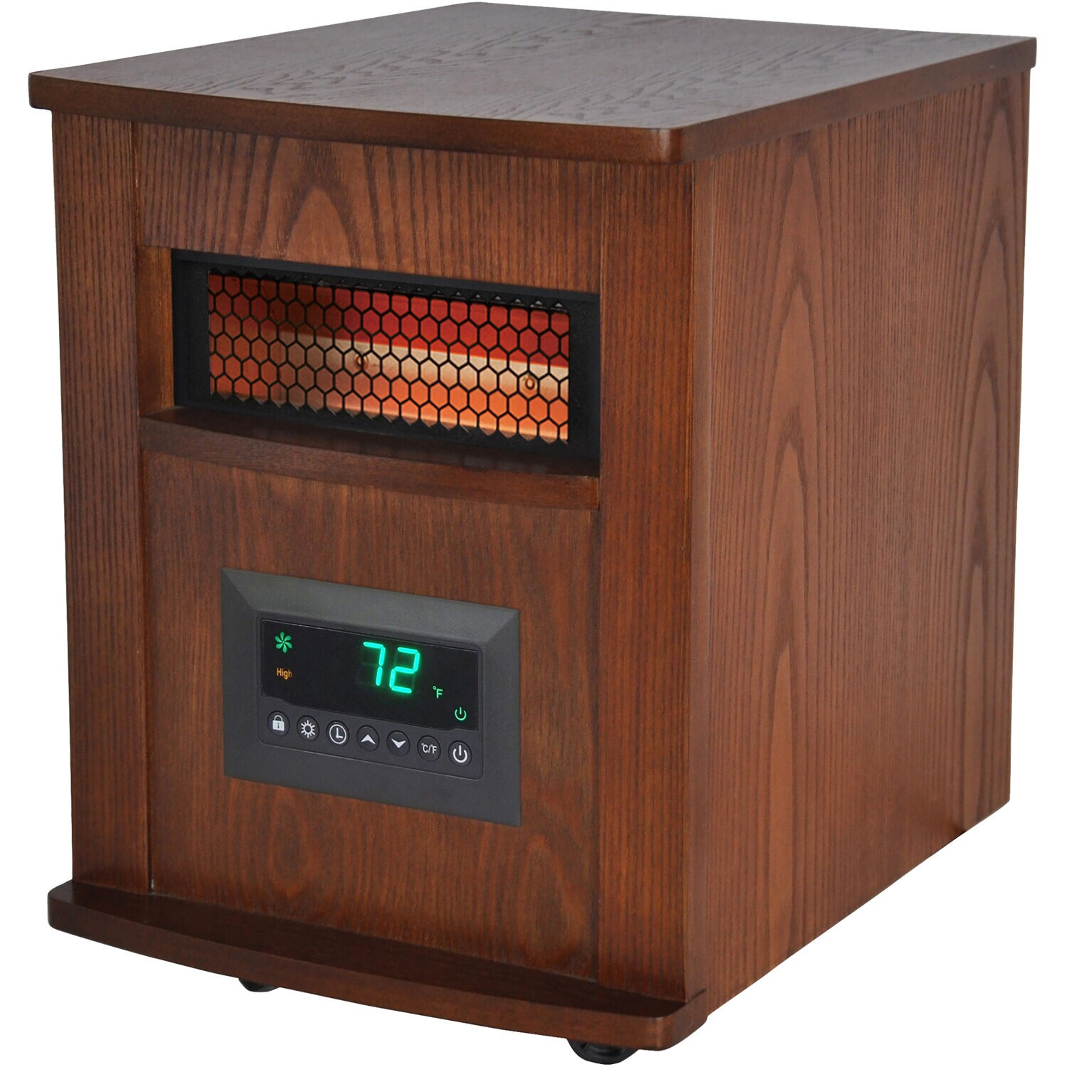 Lifesmart LS-1000X-6W-IN Up to 1500-Watt Infrared Quartz Compact Personal Indoor Electric Space Heater with Thermostat and Remote Included