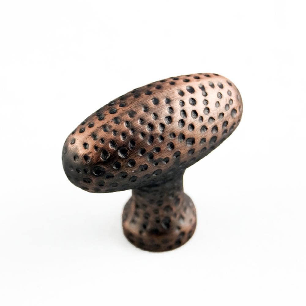 RK International CK 9312-DC Distressed Copper Oval Transitional Cabinet Knob