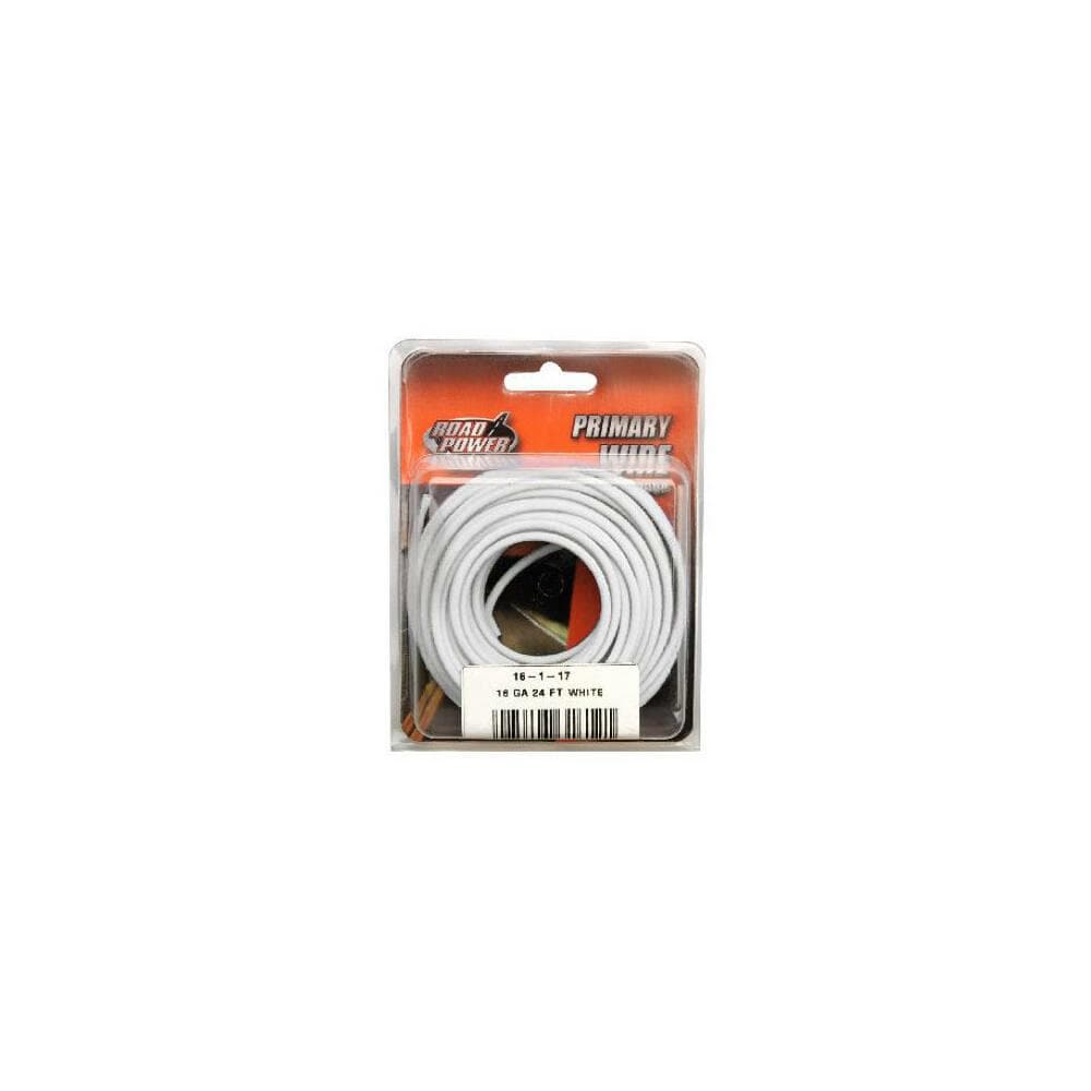 Stranded Wire: White, 24 AWG, 60 Feet