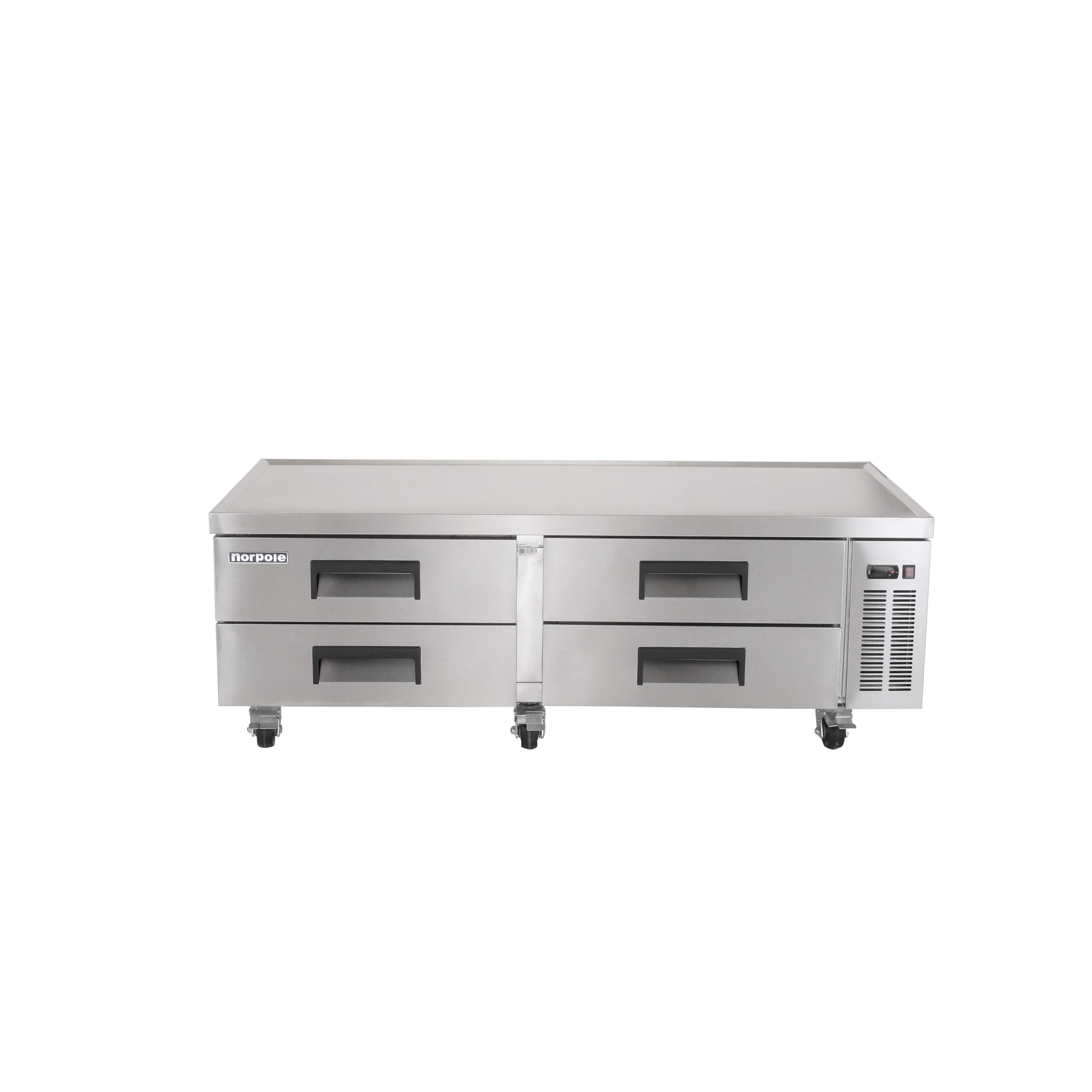 Norpole NPCB-72 16-Cu. Feet Commercial Refrigerators 4 Stainless steel -Door Freezerless ( Stainless steel )