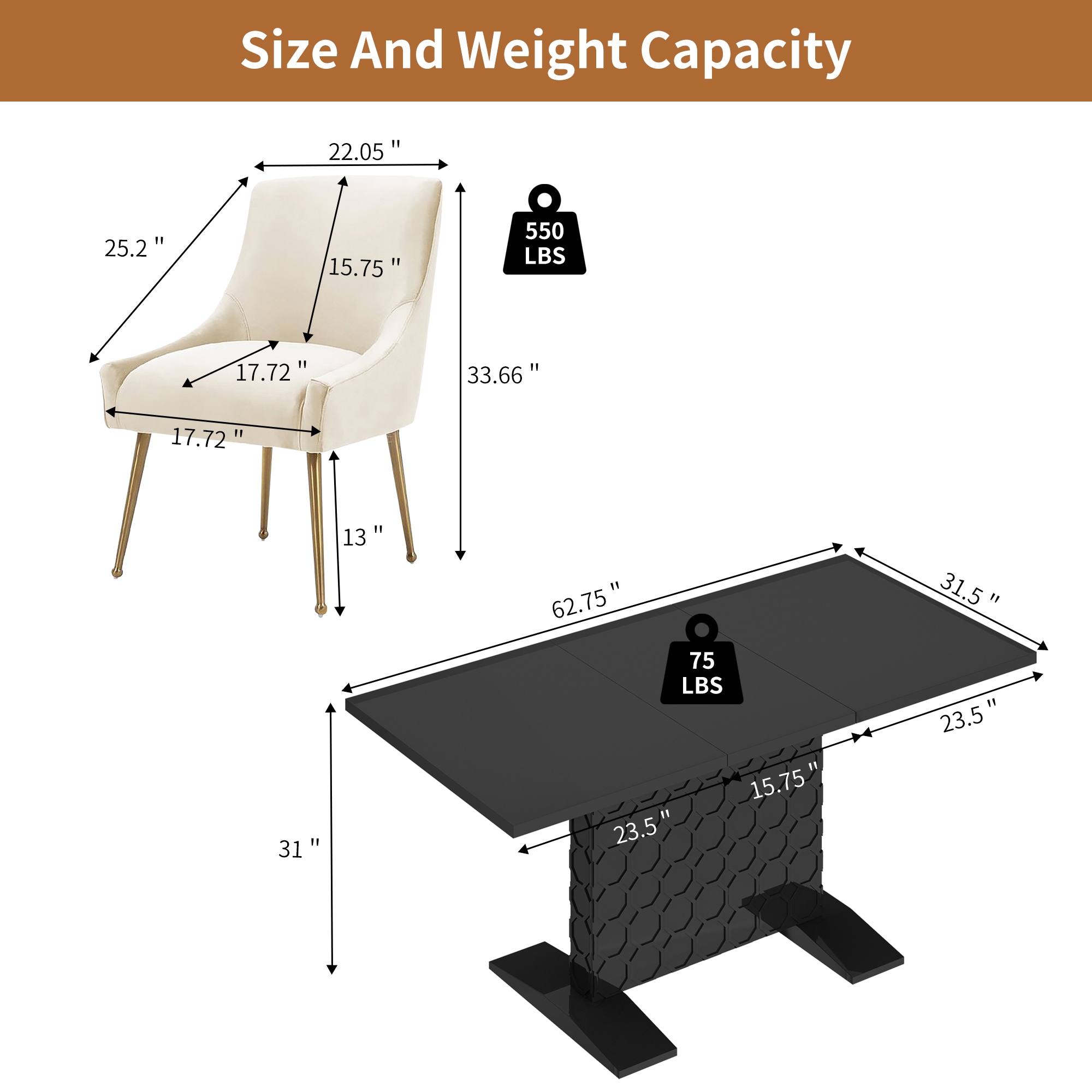 Clihome CL-ST1-BK700BE Dining-Sets - View #8