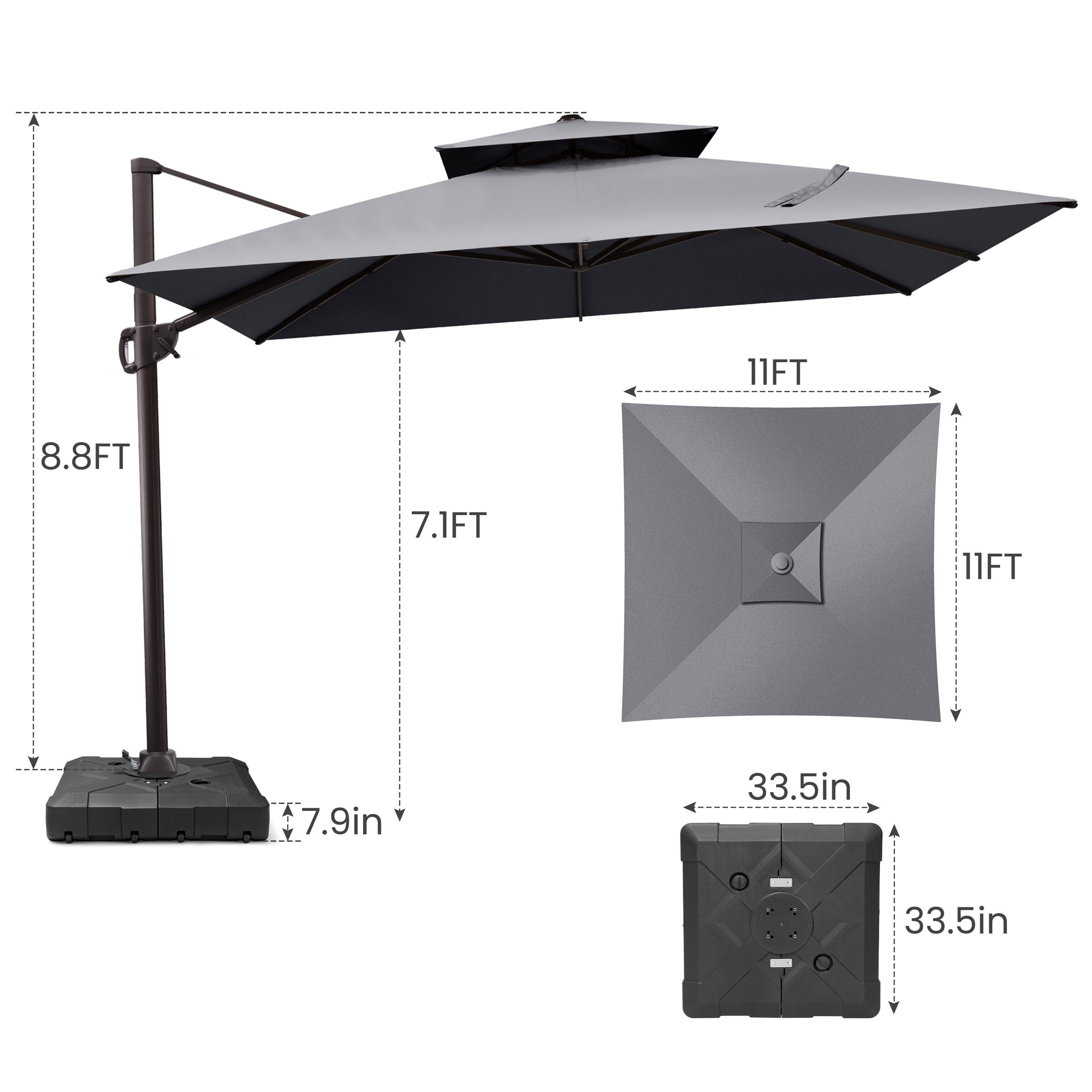 Crestlive Products CL-PU038DGY Umbrellas-2 - View #3