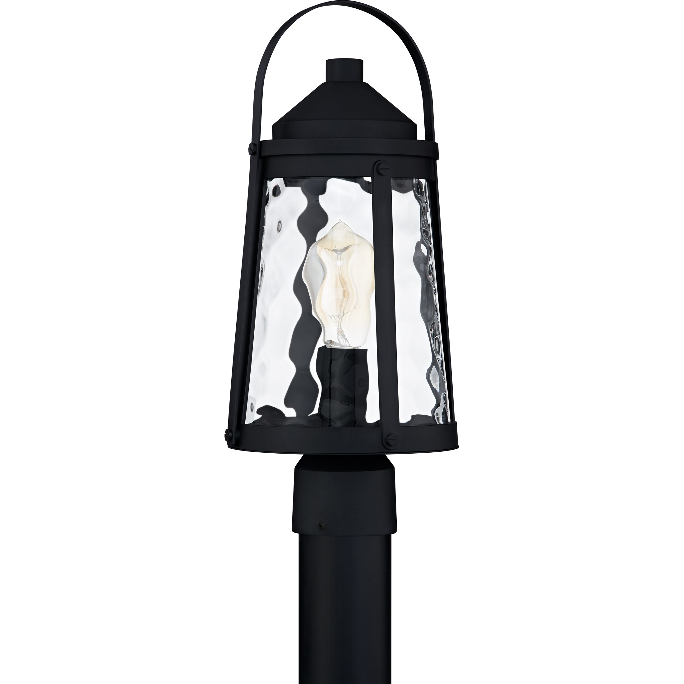 Hukoro 16.5-in Matte Black Modern/Contemporary Outdoor Light Post Lantern