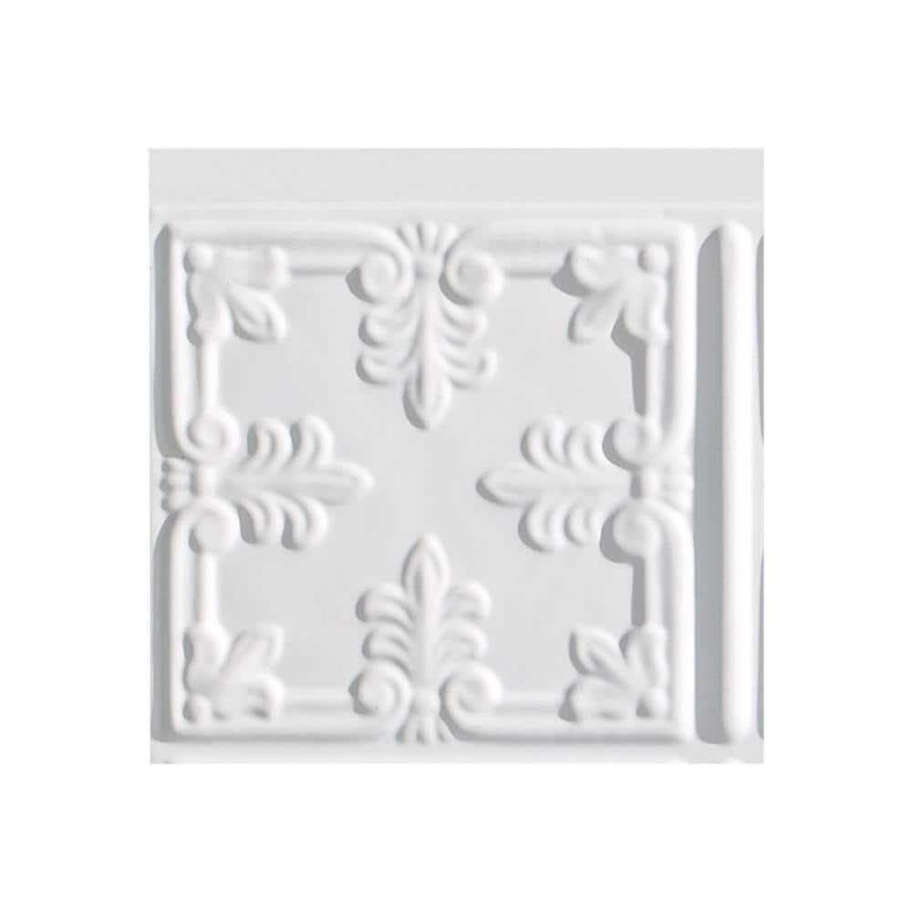 Fasade X6001 6-in x 6-in Matte White Backsplash Panels