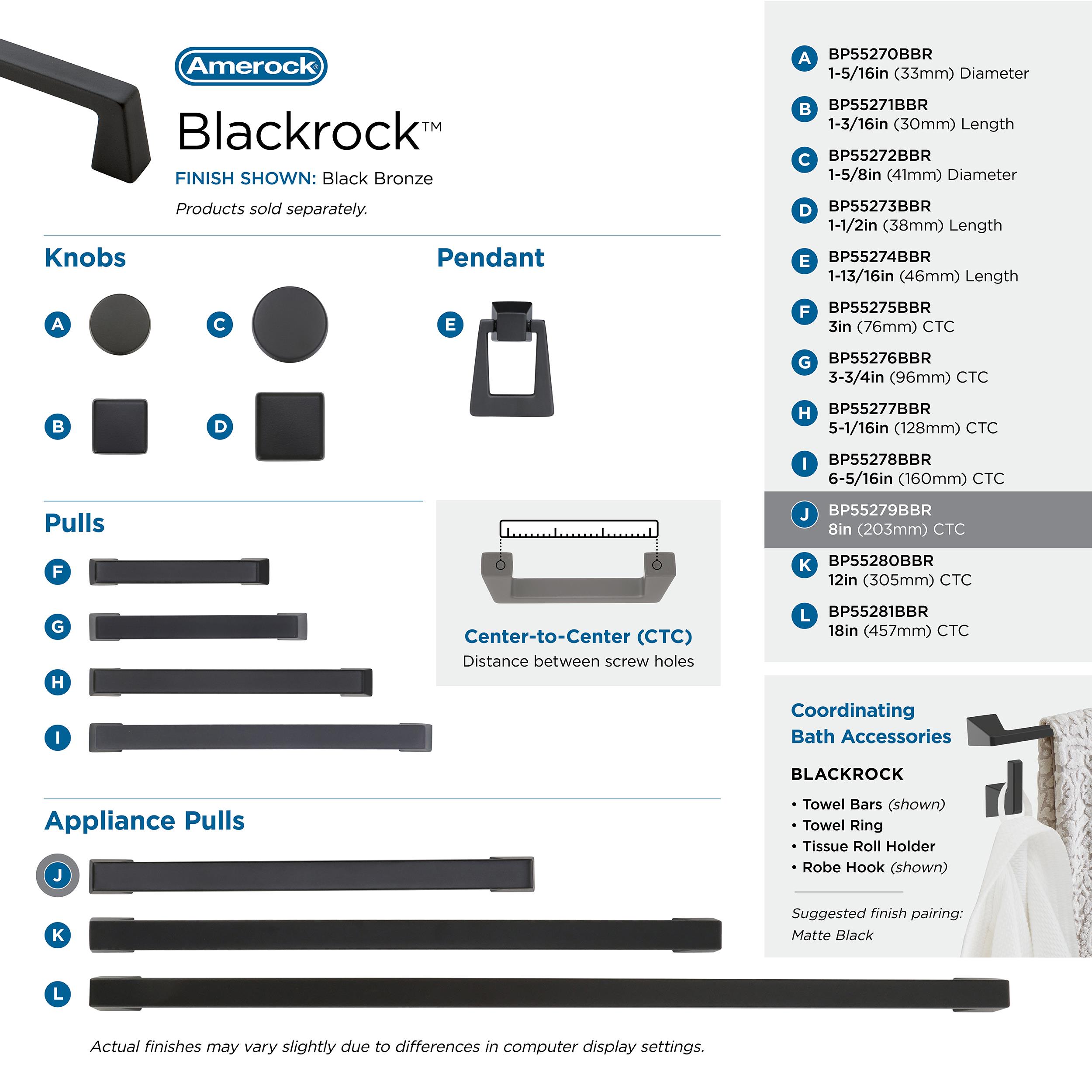 Amerock BP55279BBR Cabinet-Pulls - View #6