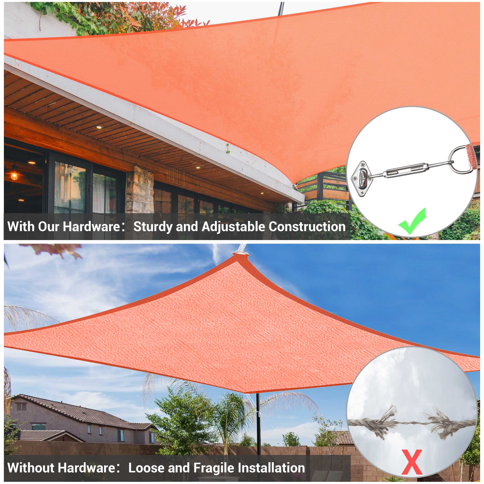 Yescom 07SSS023-H-R8INX2-LO Shade-Sail-Fabric-Access - View #5