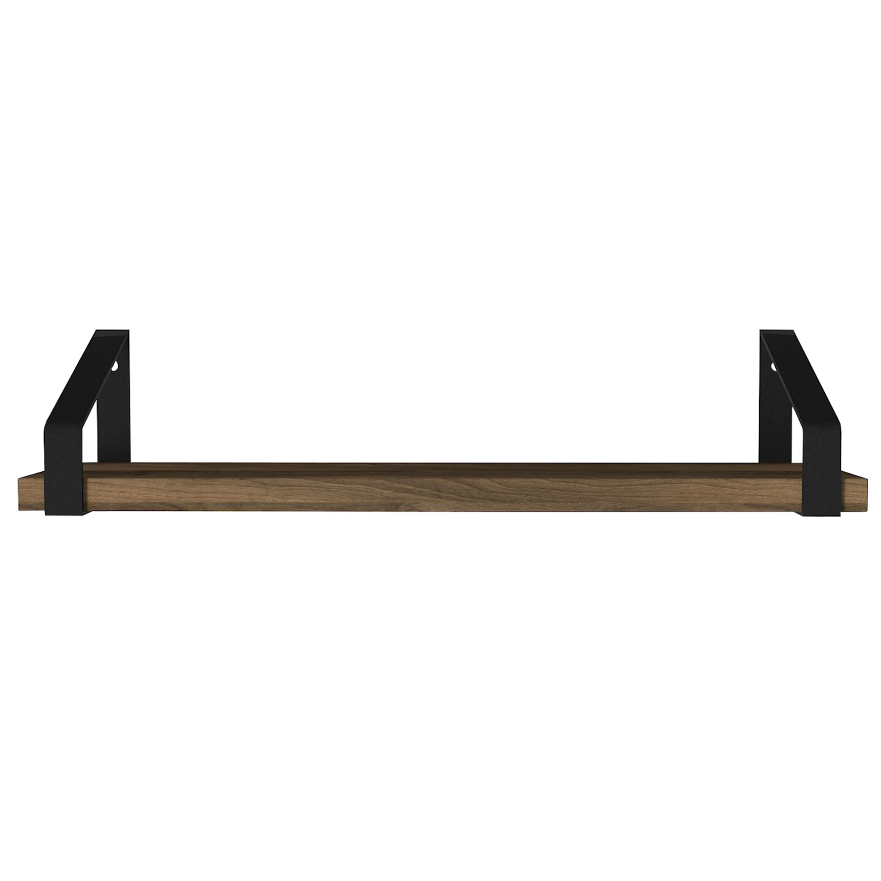 Miki Shinly BZ-1243-01QI 6-in L x 18-in D x 4-in H Brown Particleboard Rectangular Floating shelf