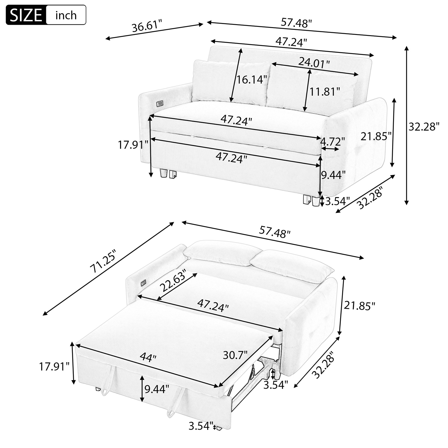 GZMR GZ-N71509AAB Sofas-Loveseats - View #9