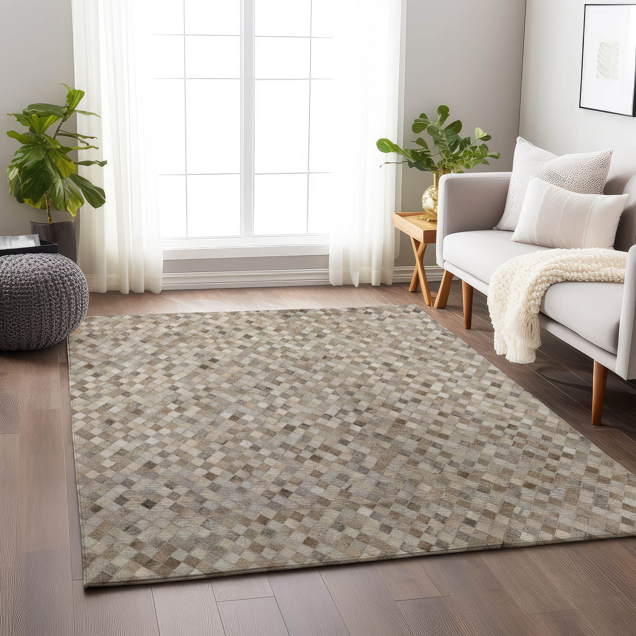 Addison Rugs AMF101GY8X10 Mayfield AMF101GY 8 x 10 (ft) Loomed Polyester Gray Rectangular Indoor Abstract Machine washable Area rug
