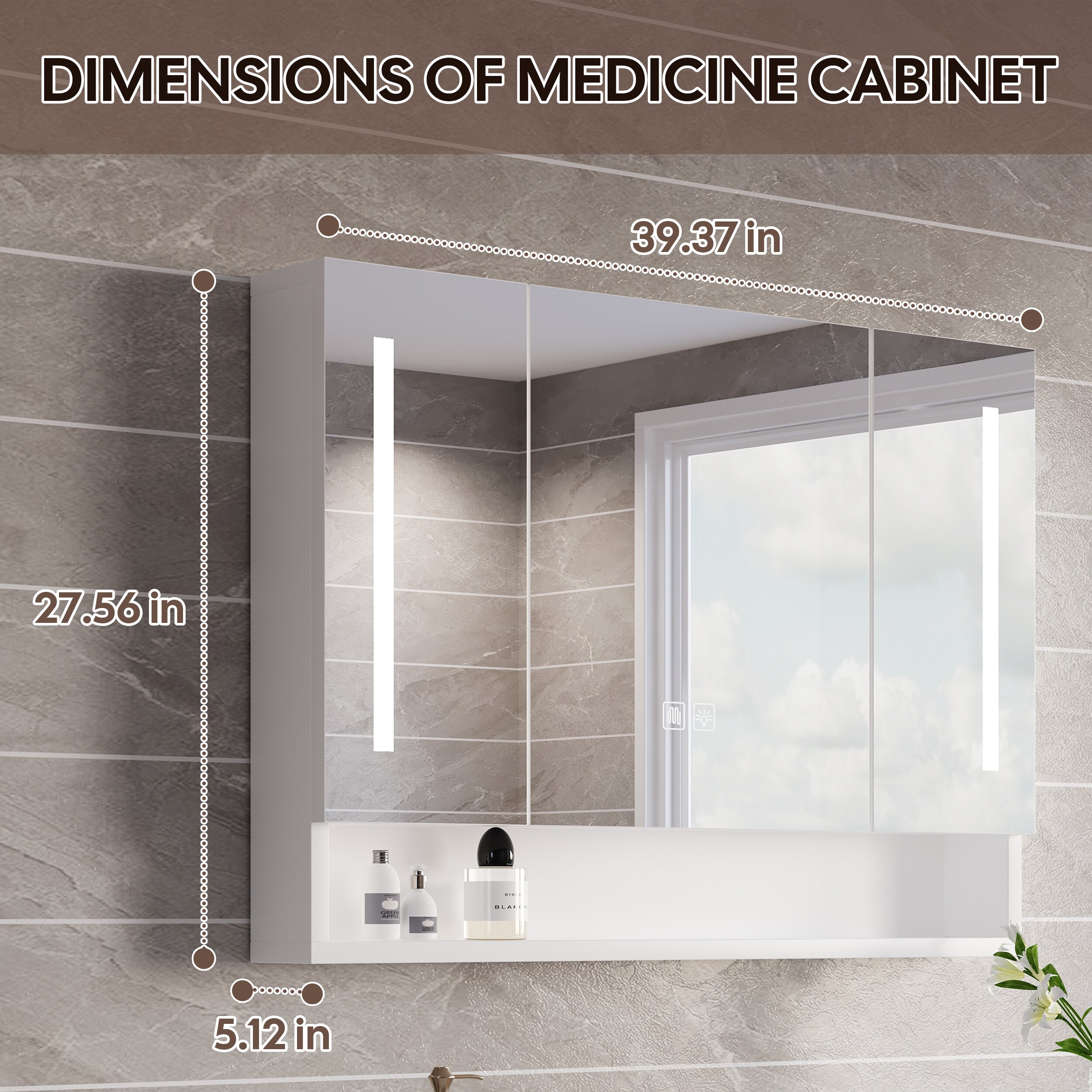 WELLFOR GIZMAY06PE Bathroom-Medicine-Cabinets - View #4