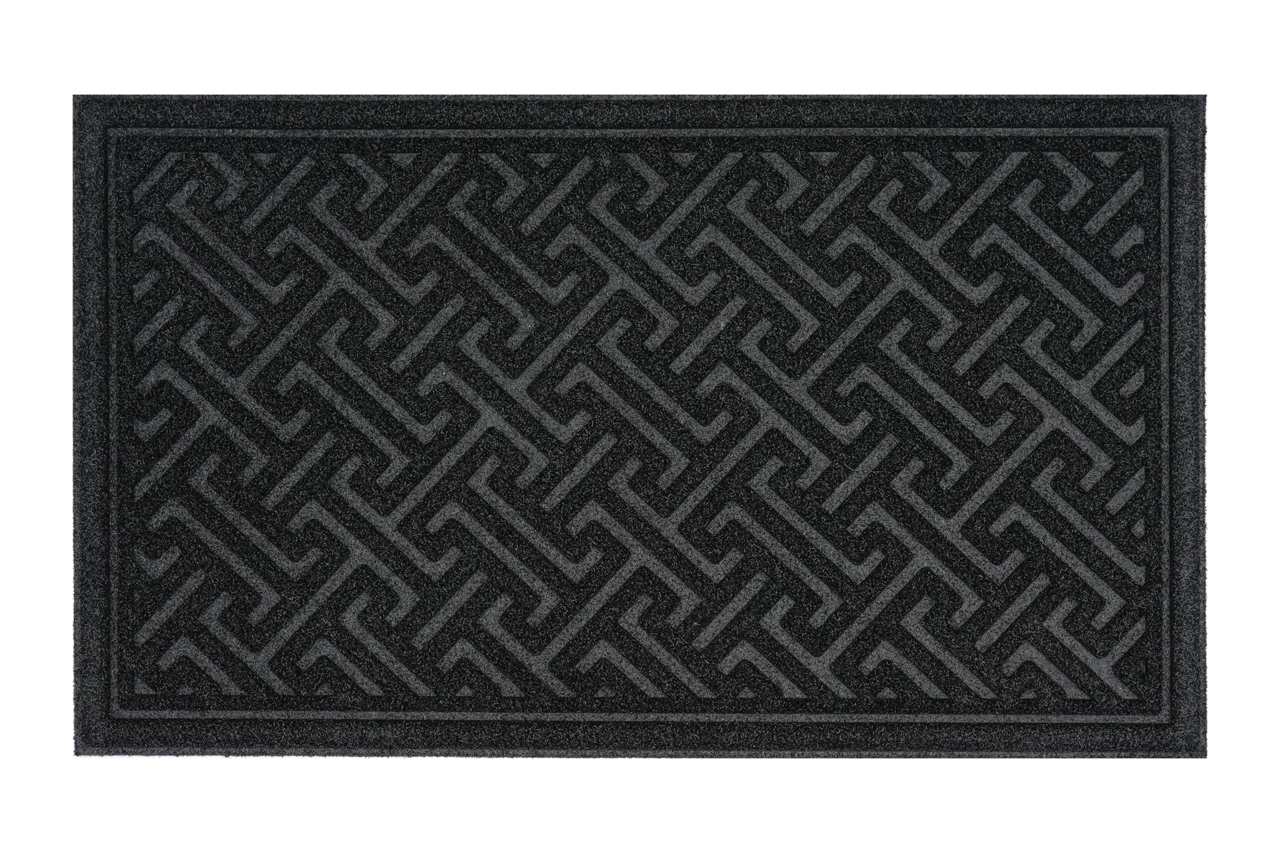  FLGRAS TEX-2335 2-ft x 3-ft Black Polypropylene/Rubber Rectangular Indoor Decorative Door mat