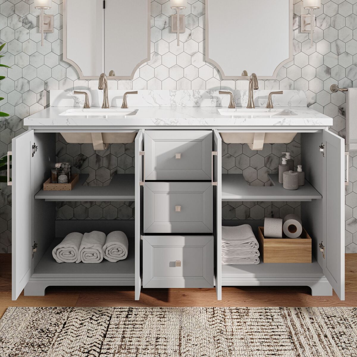 allen + roth LWS60TSVW Bath-Vanity-Combo - View #4
