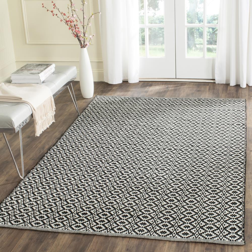 Ivory/Beige Hand-Woven Cotton Flatweave 6' x 9' Area Rug