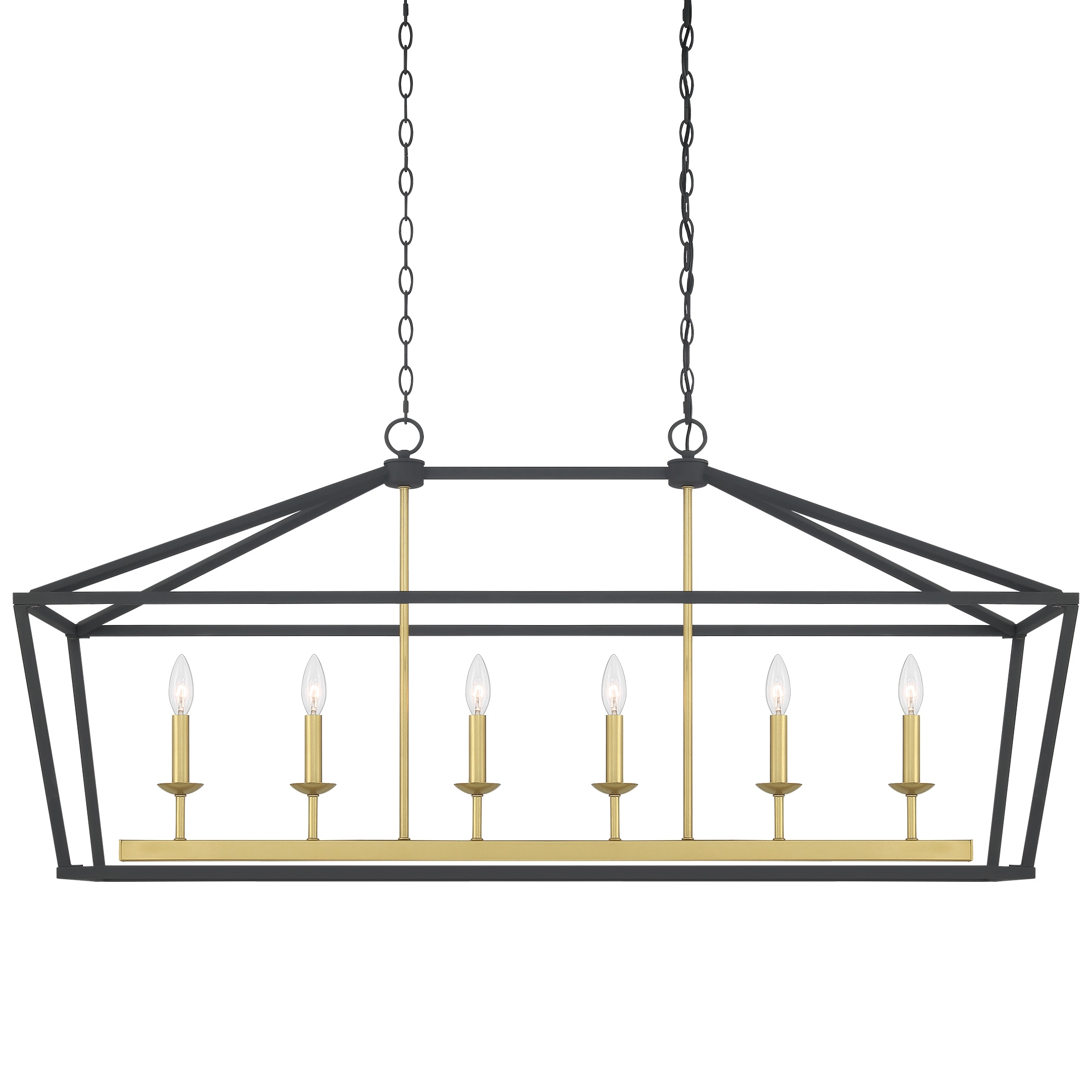 ACROMA 6306AZBG Charles 6 -Light Matte Black Modern/contemporary Beaded For Use in Bedrooms, Dining Rooms, Foyers, Kitchens, Living Rooms Chandelier