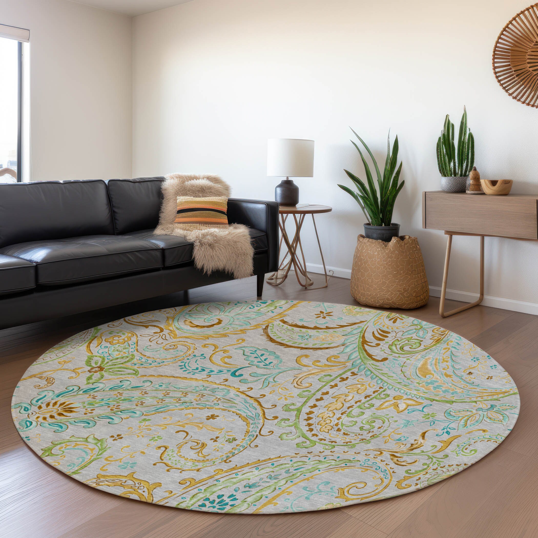 Addison Rugs AMF509GO30X46 Mayfield AMF509GO 2 x 3 (ft) Loomed Polyester Gold Rectangular Indoor Abstract Machine washable Area rug