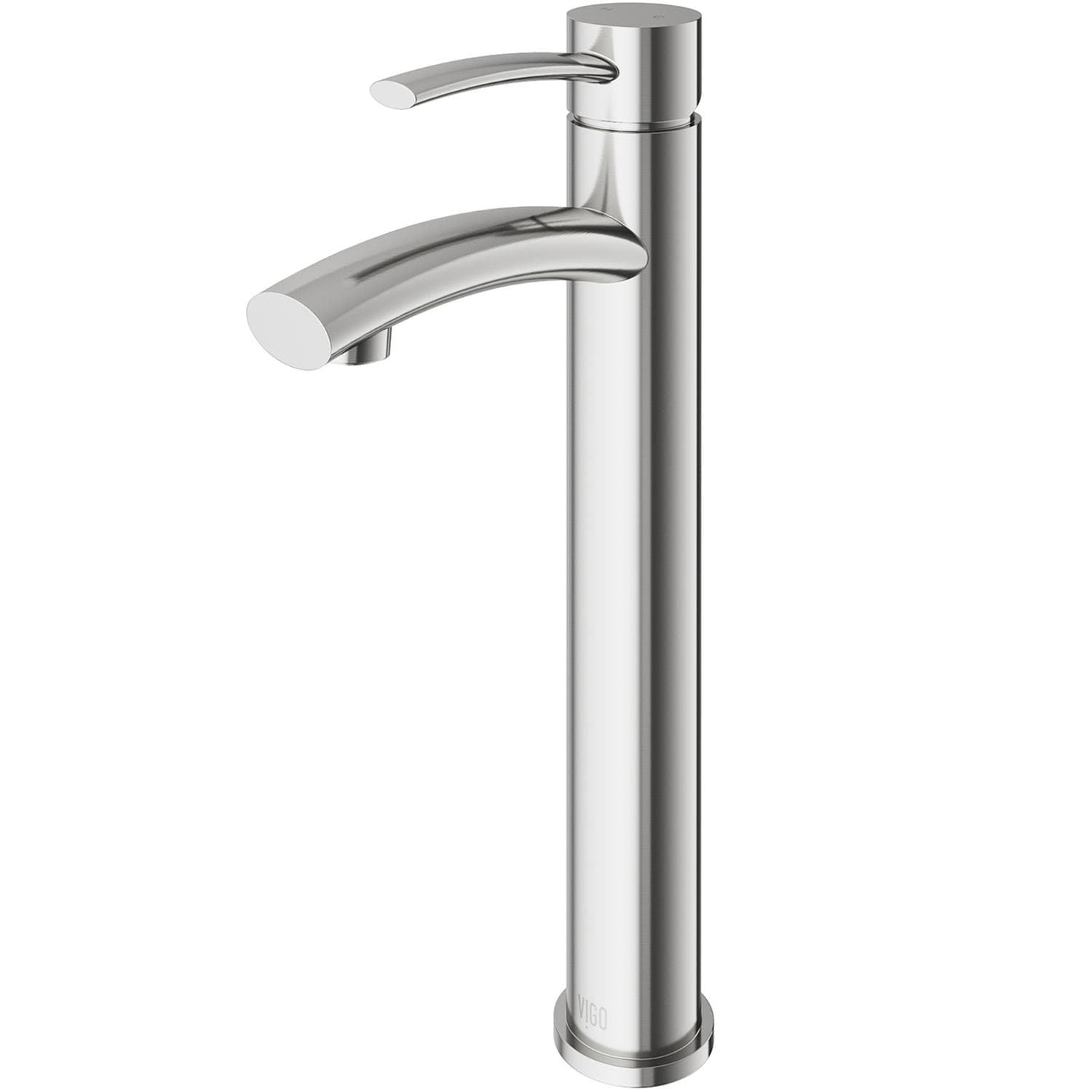 Elegant Brushed Nickel Single-Hole Vessel Bathroom Faucet