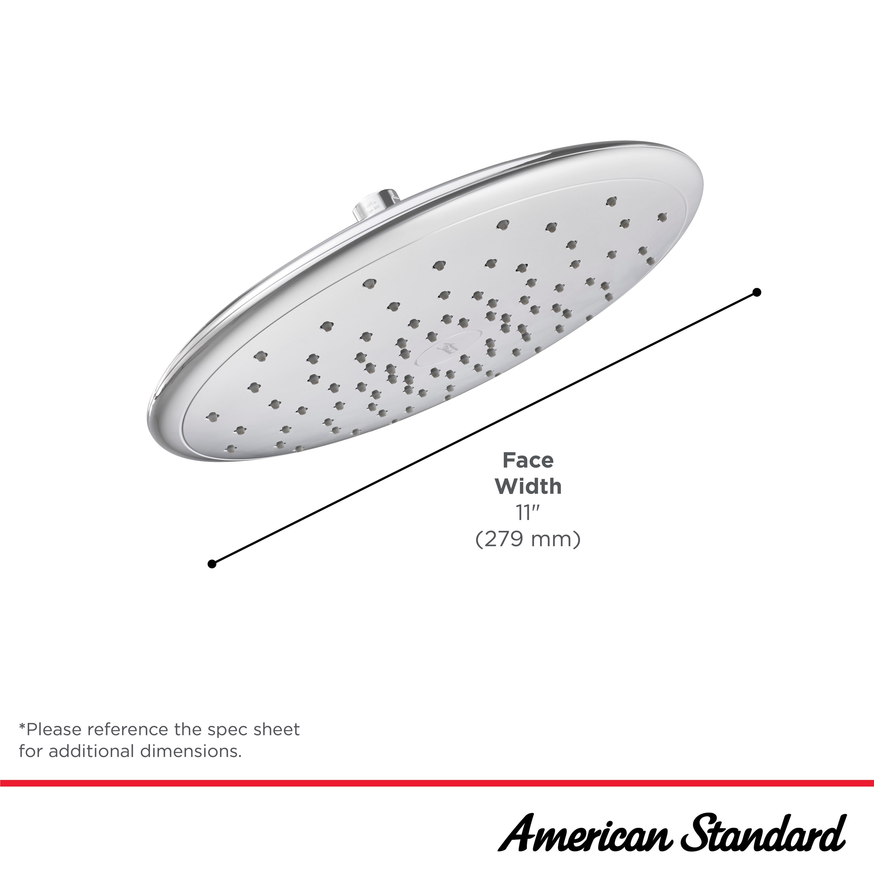 Spectra 11-inch Brushed Nickel Rain Shower Head