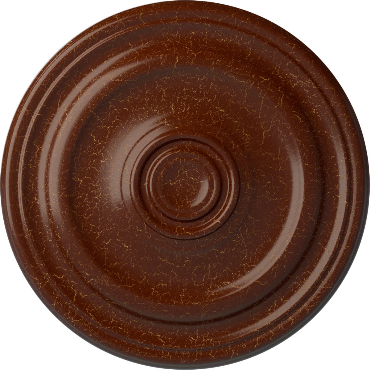 Ekena Millwork CM16KPBMC Kepler Traditional 15.875-in W x 15.875-in L Traditional Burnished Mahogany Crackle Polyurethane Ceiling Medallion