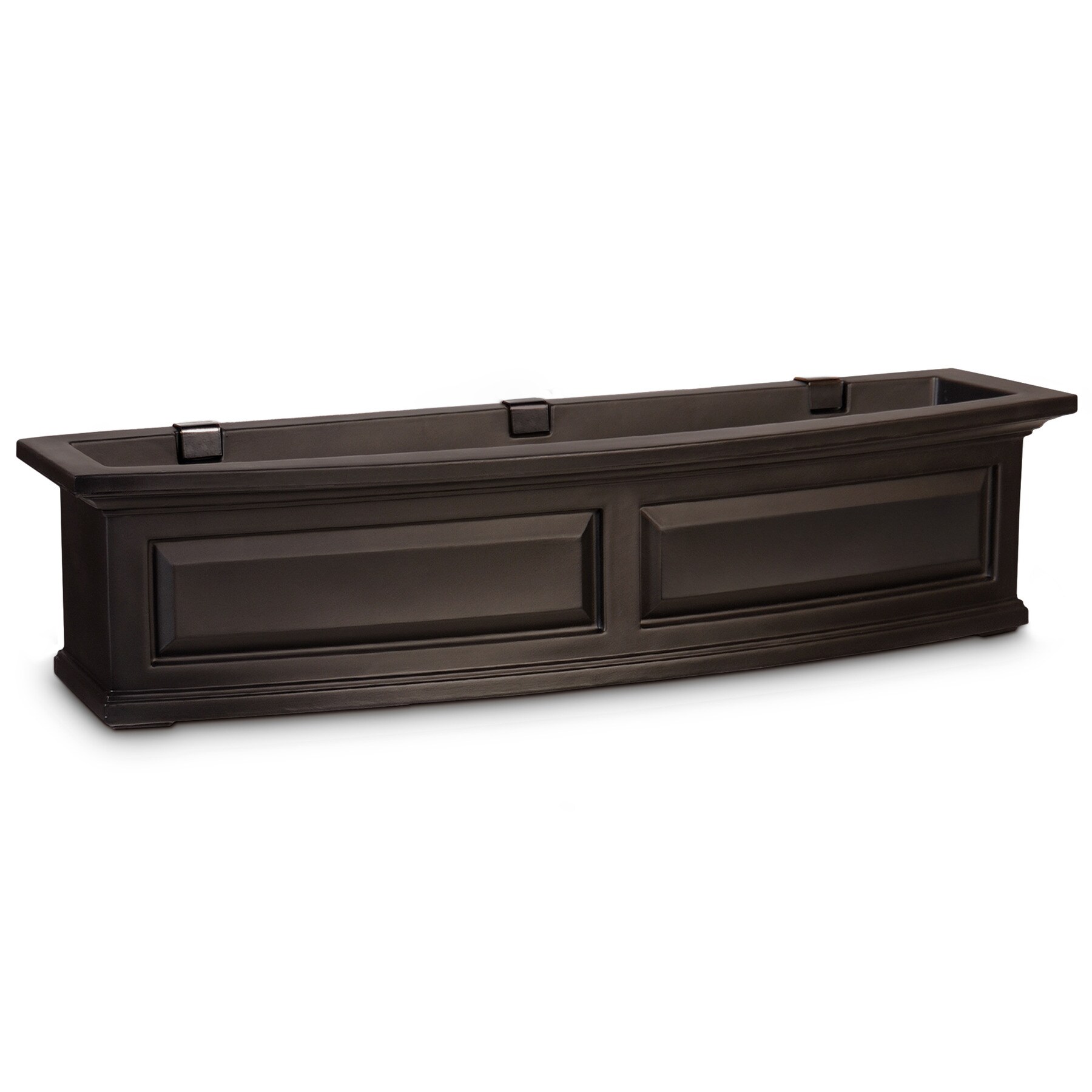 Espresso Polyethylene Self-Watering 4ft Nantucket Window Box