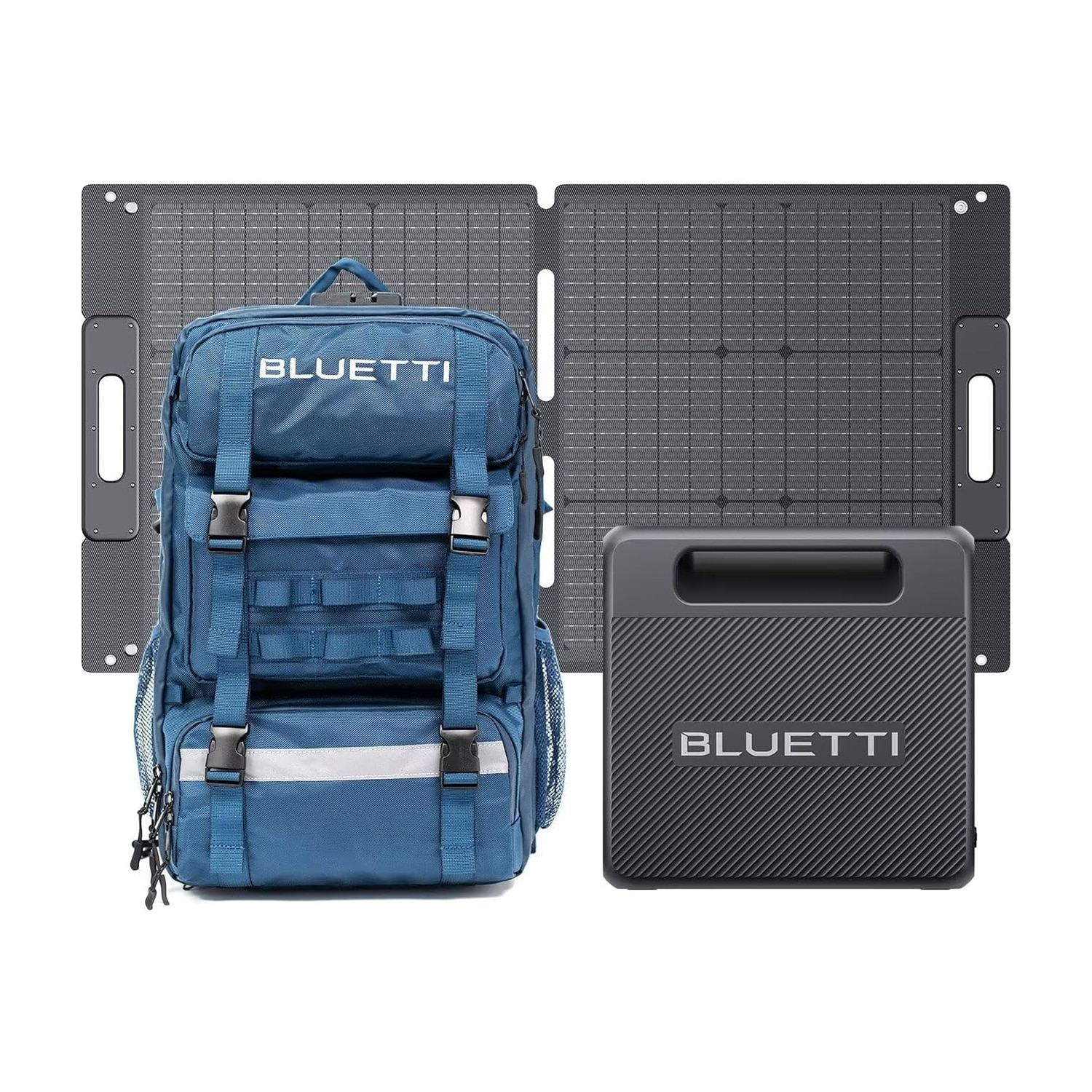BLUETTI HF1+PV100-LWSUS Handsfree 268.8Wh with Backpack 300 -Watts Portable Power Station 1 Solar Panels Included