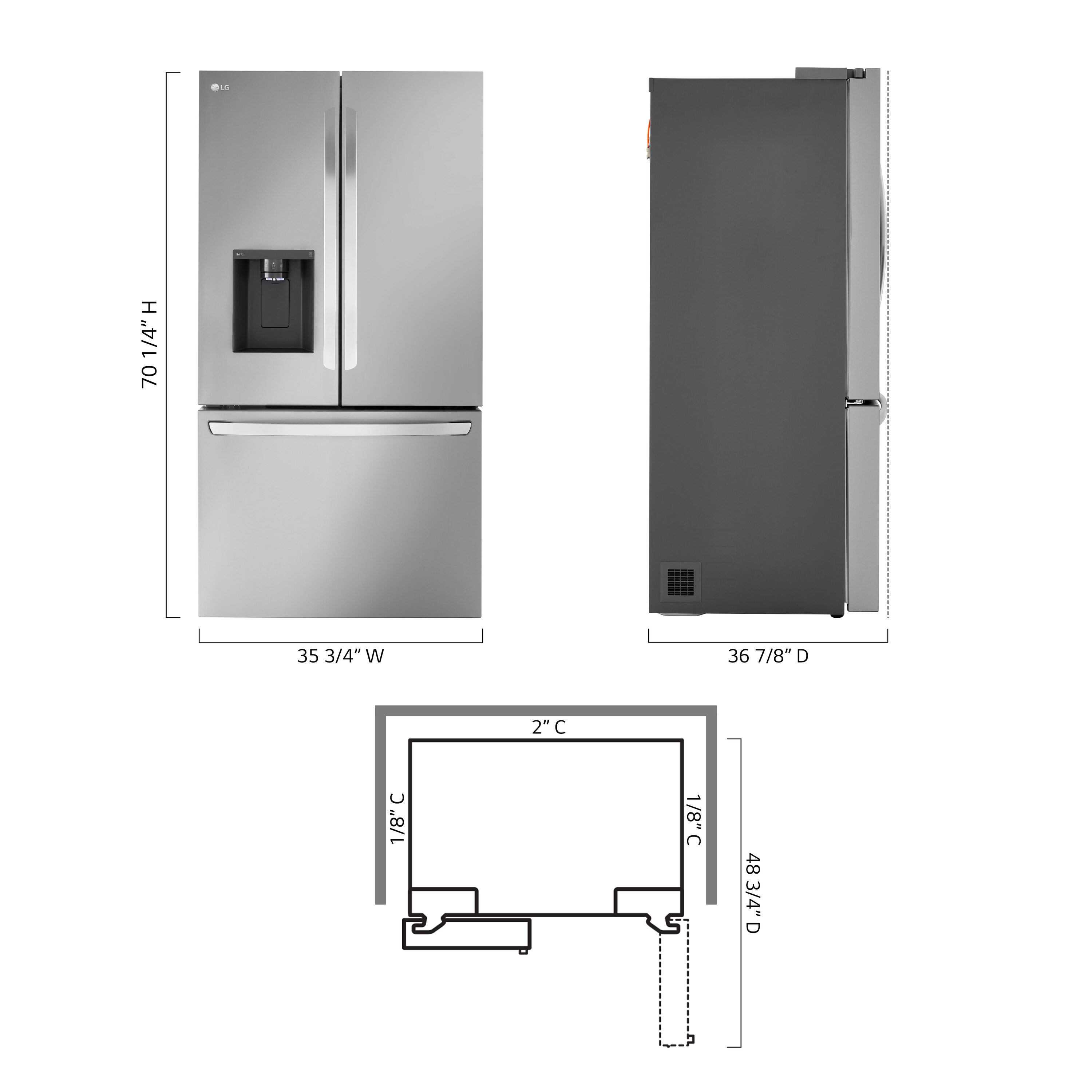 LG LRFXS3106S French-Door-Refrigerators - View #13