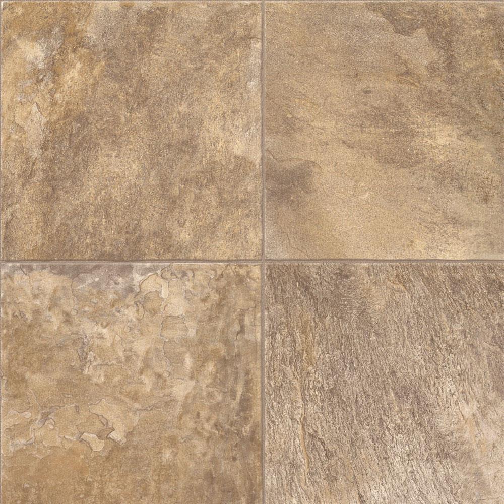 Congoleum 72067LWEVS (Sample) AirStep Evolution- Rendezvous Sand Bar Brown Stone Look 13-mil Waterproof Glue Down Sheet Vinyl (cut-to-length)