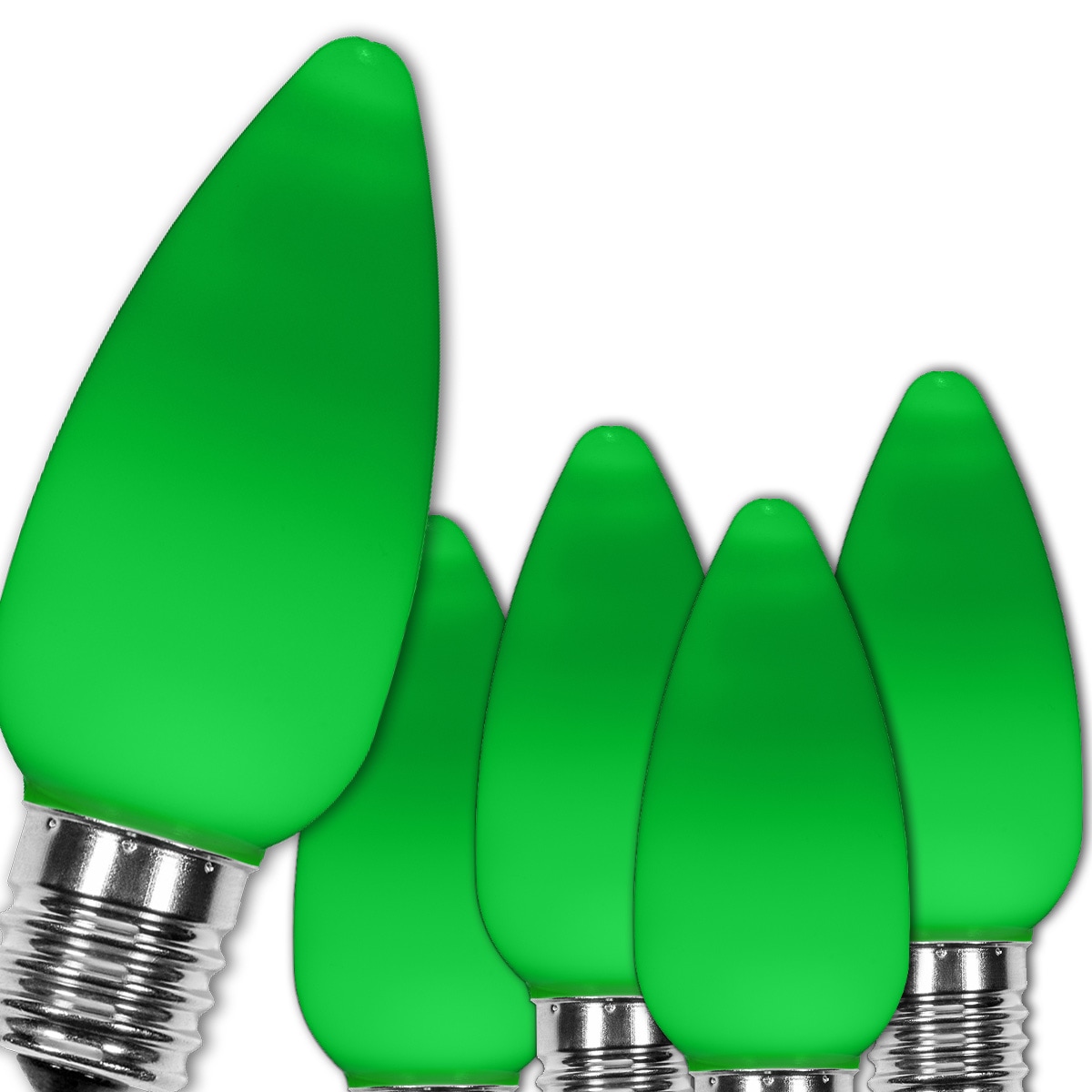 Wintergreen Lighting 74050 OptiCore Indoor/Outdoor Green LED C9 String light bulbs
