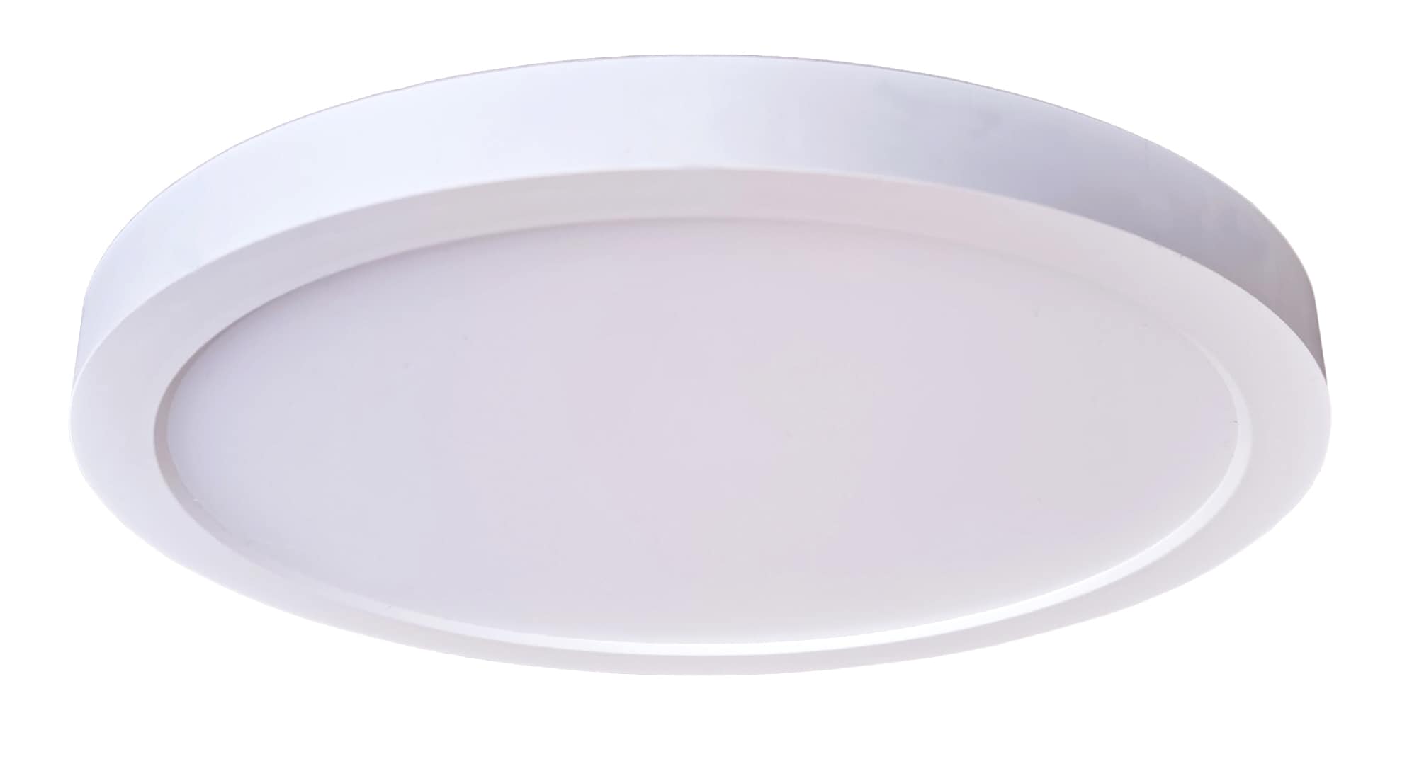 Craftmade X9209-W-LED Trim 1 -Light 9-in Polished White Indoor/Outdoor Integrated LED Flush Mount Light