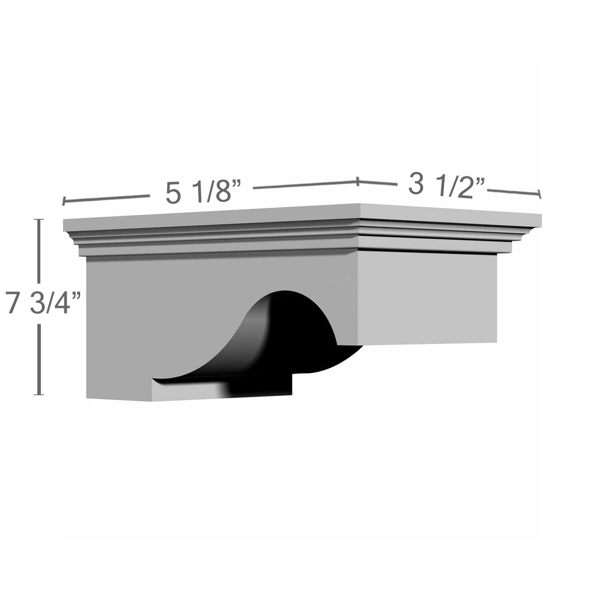 Ekena Millwork BKT07X03X05LU Exterior-Brackets-Braces - View #2