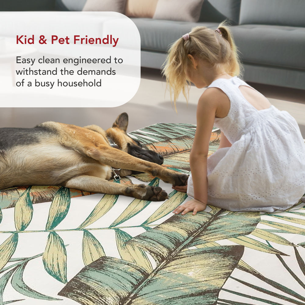 Eco-Friendly Olive Leaf 6' x 9' Synthetic Reversible Area Rug