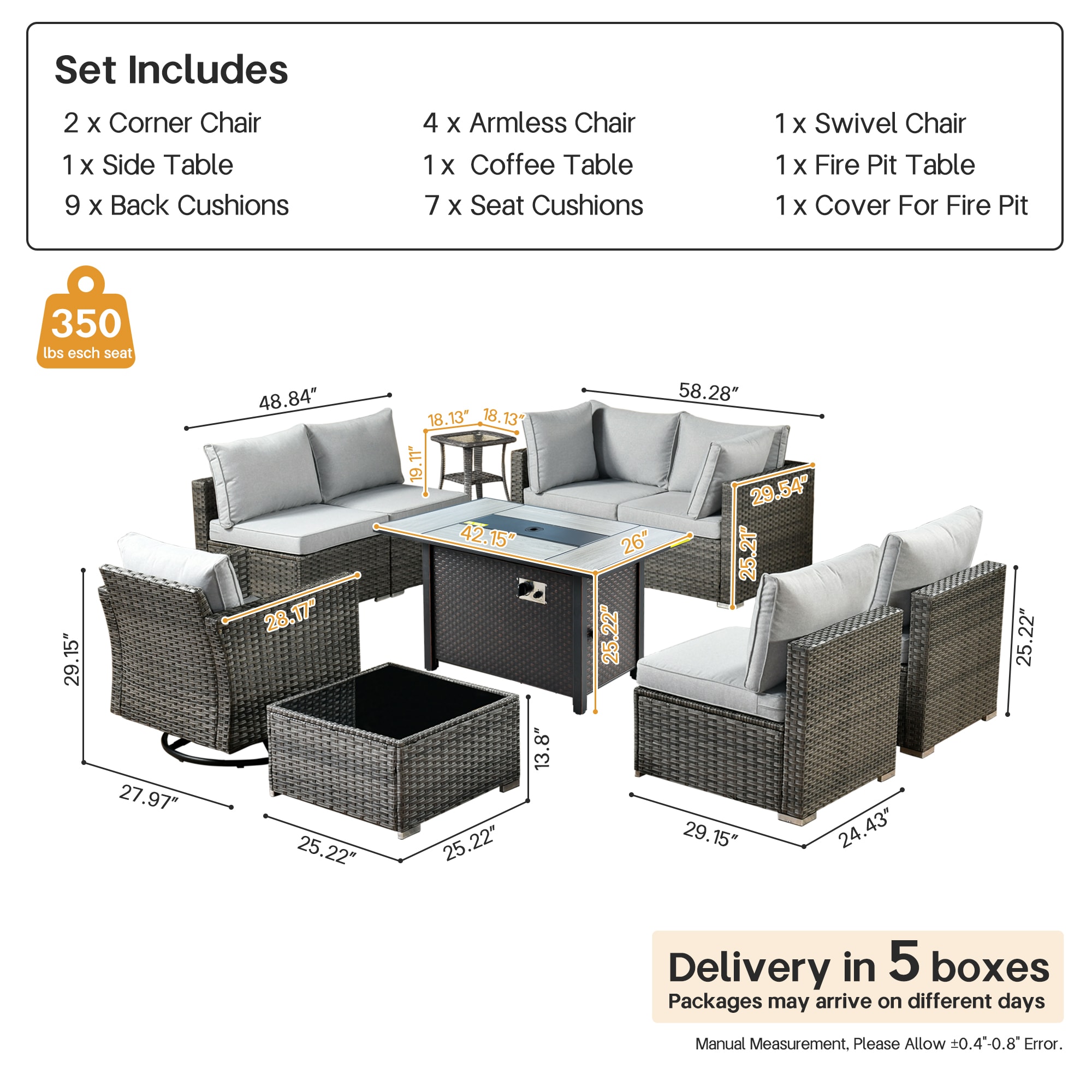 Pouuin SYZHOP407 Patio-Sofas-Daybeds - View #2
