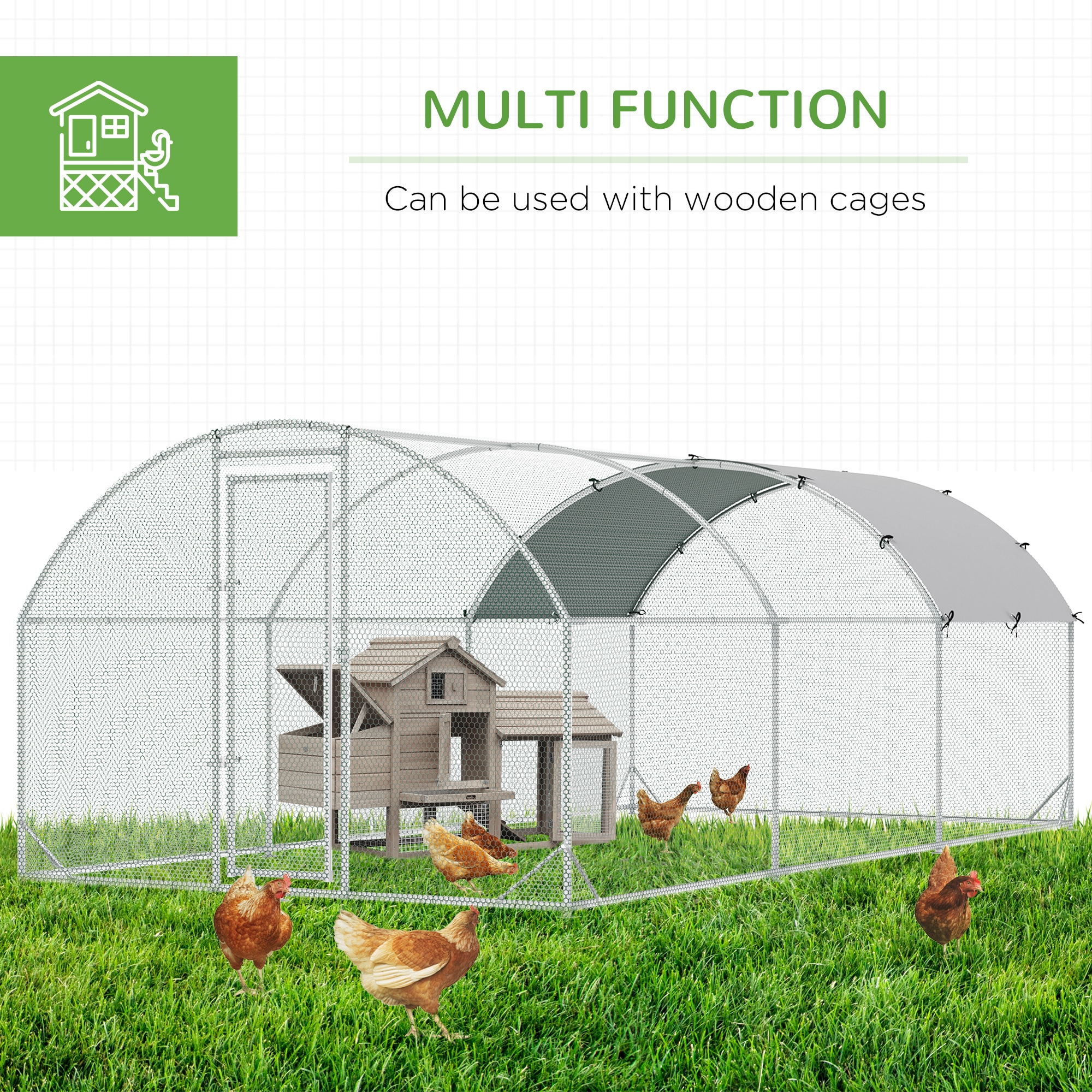 Maocao Hoom Silver Metal Chicken Coop in the Chicken Coops & Rabbit ...