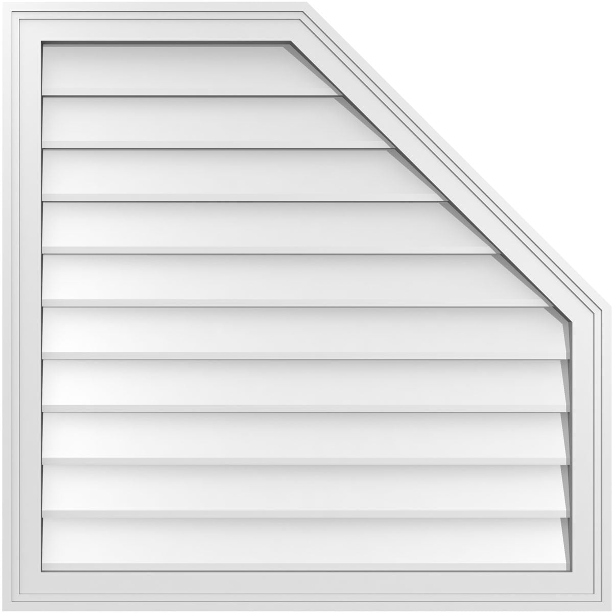 Ekena Millwork GVPOR32X3202SN 32-Inches x 32-Inches Off-white Octagon PVC Gable Louver Vent