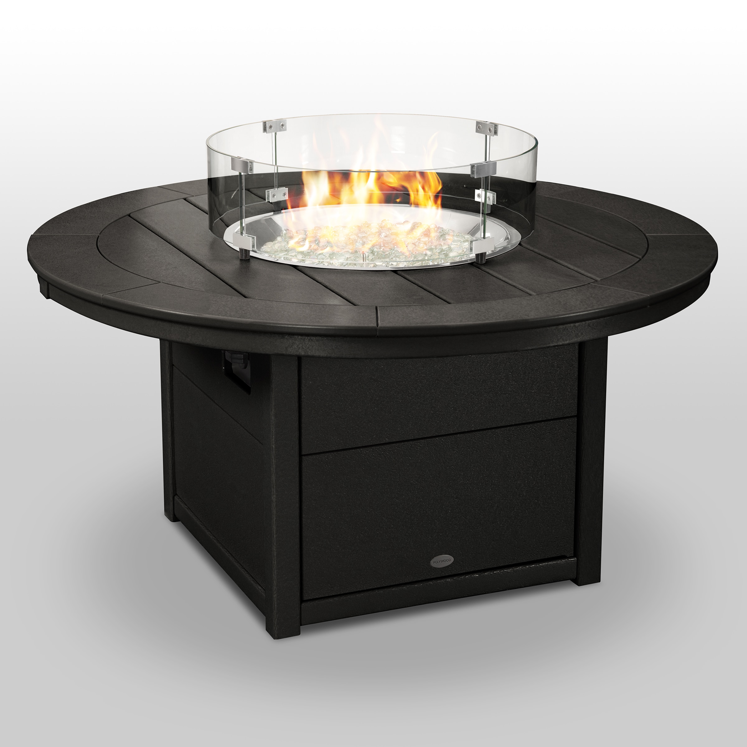 POLYWOOD CTF48RBL Tables Round Outdoor Coffee Table 48-in W x 48-in L
