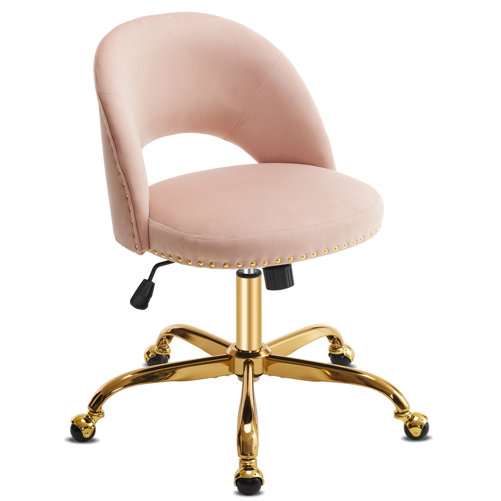 Winado LO1G98000035 Pink Contemporary Ergonomic Adjustable Height Swivel Foam Desk Chair