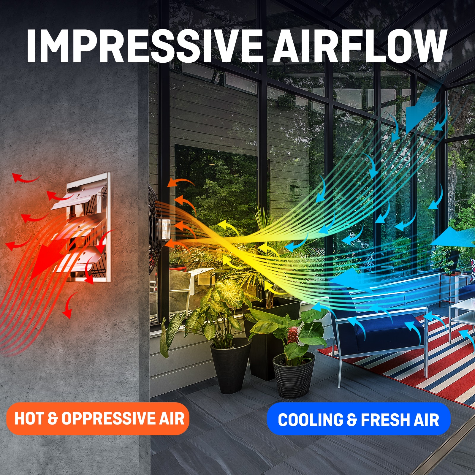 iLIVING ILG8SF10V-ST Wall-Mounted-Fans - View #6