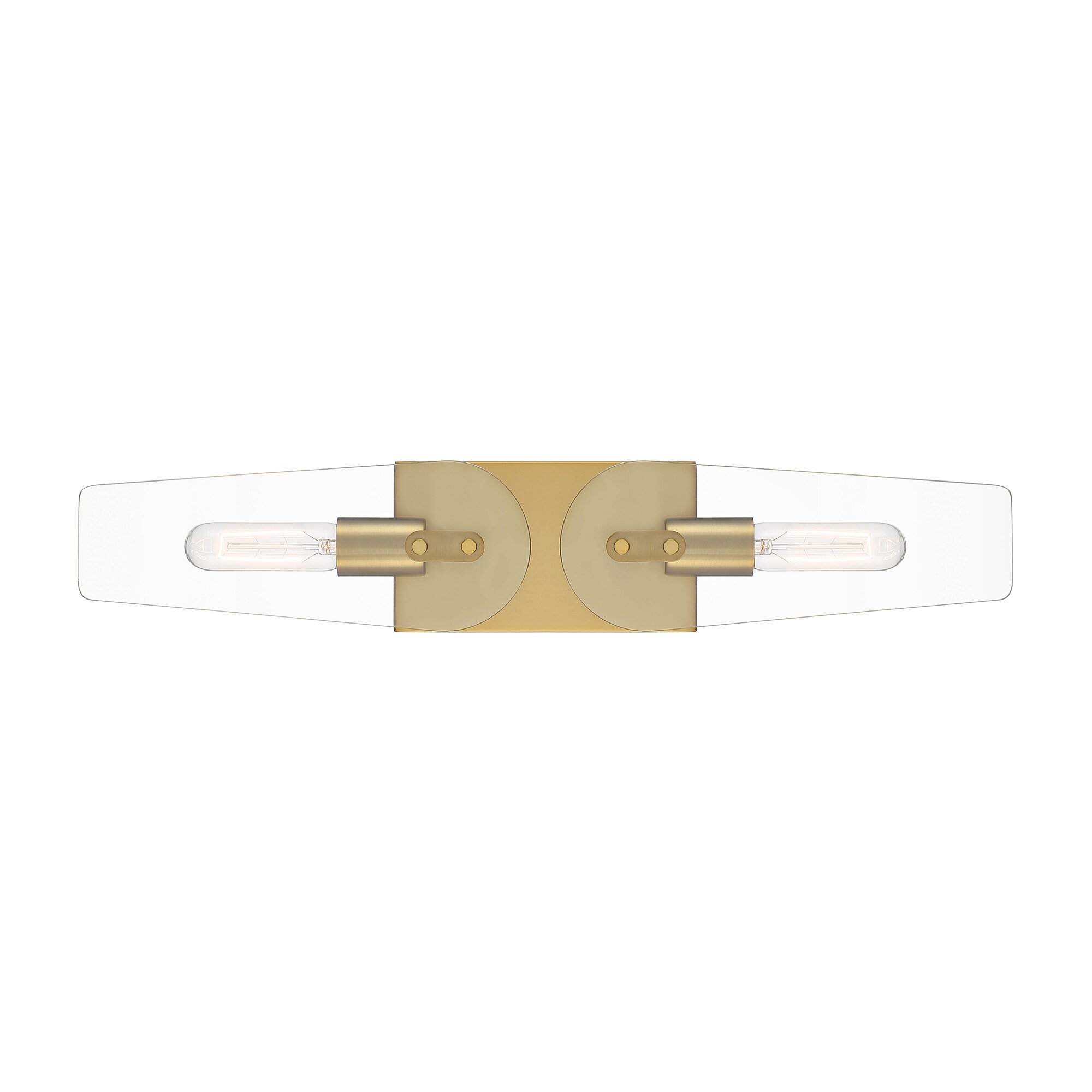 Elegant Brushed Gold 23.75" Outdoor Wall Sconce with Clear Glass